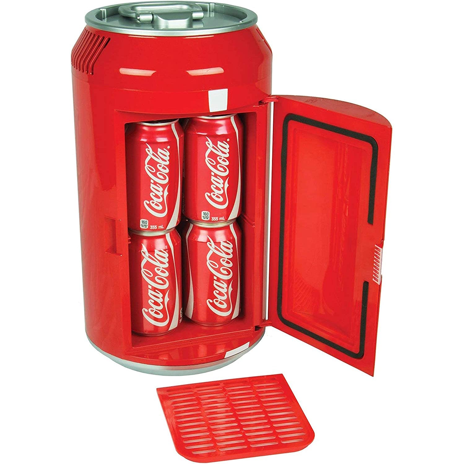 Koolatron 8 Can Official Coca-Cola AC/DC Electric Mini Fridge Beverage Cooler