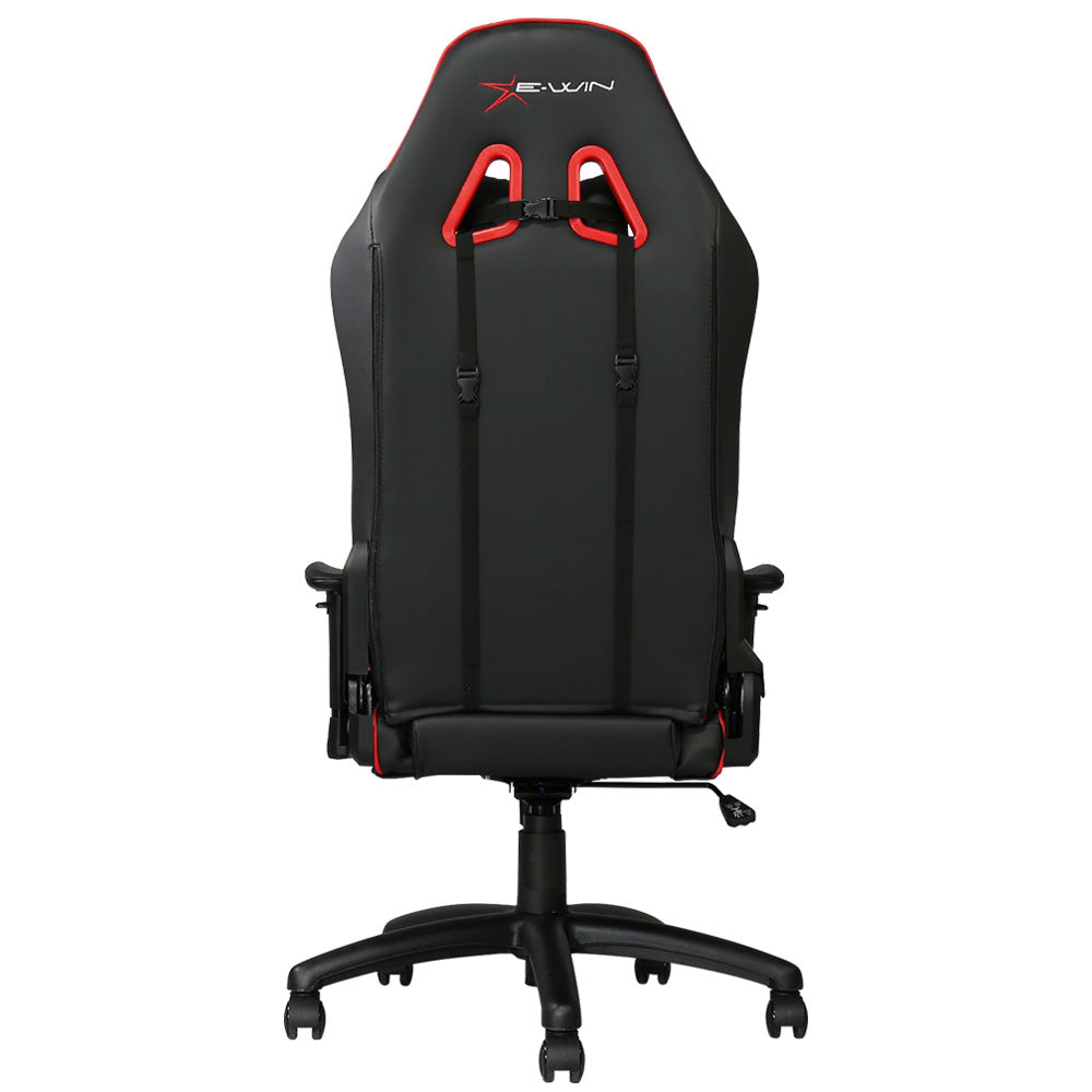 E-Win Knight Series PVC Leather Computer Gaming Office Desk Chair, Red(Open Box)
