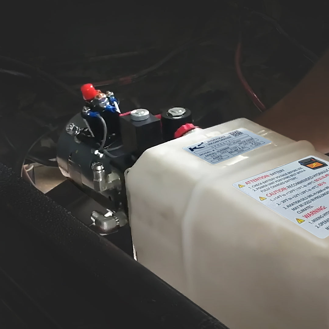 KTI Hydraulics12 VDC HPU Single Double Acting Power Up/Down/Gravity Down, 6 Qt - VMInnovations