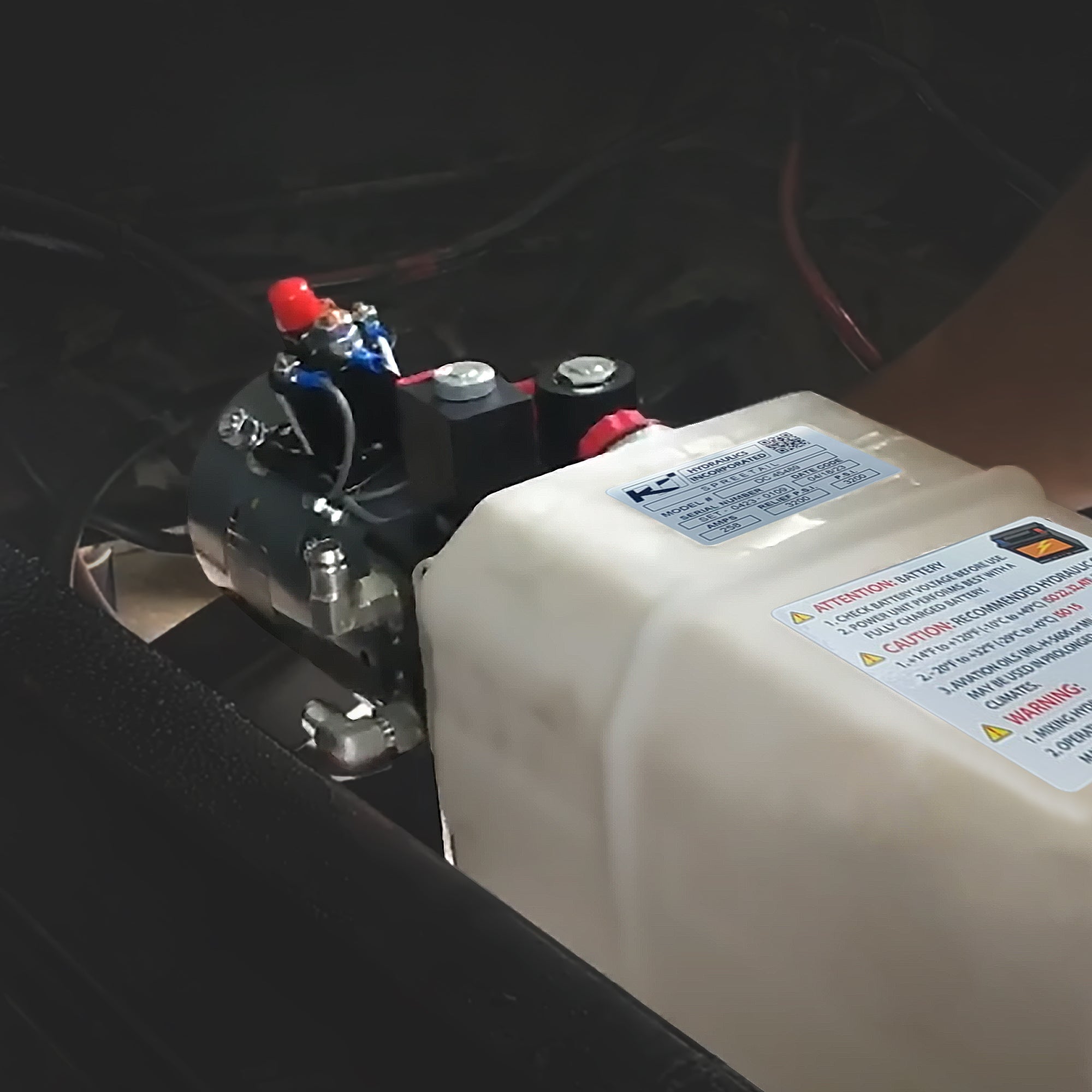 KTI Hydraulics12 VDC HPU Single Double Acting Power Up/Down/Gravity Down, 6 Qt - VMInnovations