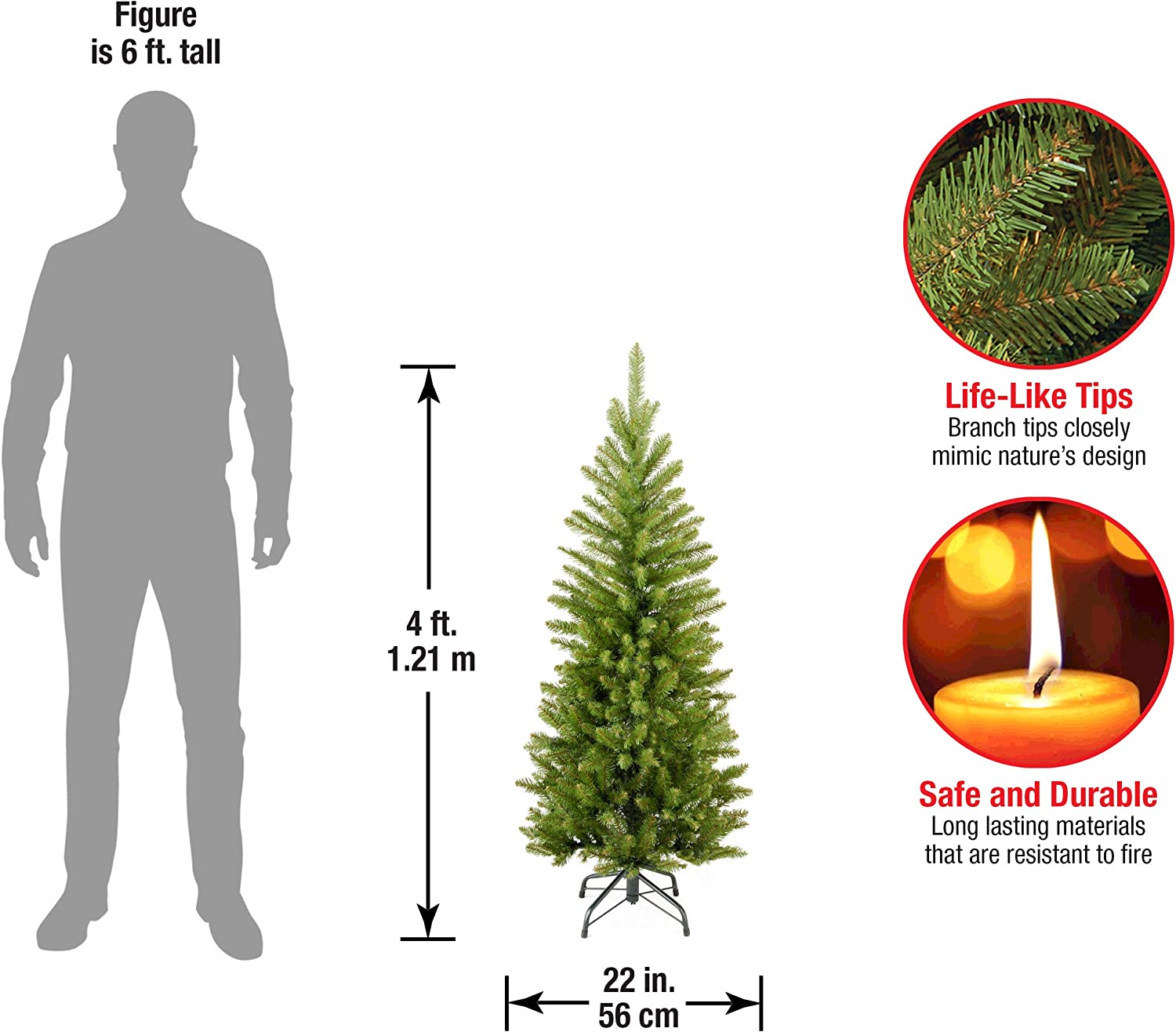 National Tree Company Kingswood 4' Artificial Christmas Tree with Stand (Used) - VMInnovations