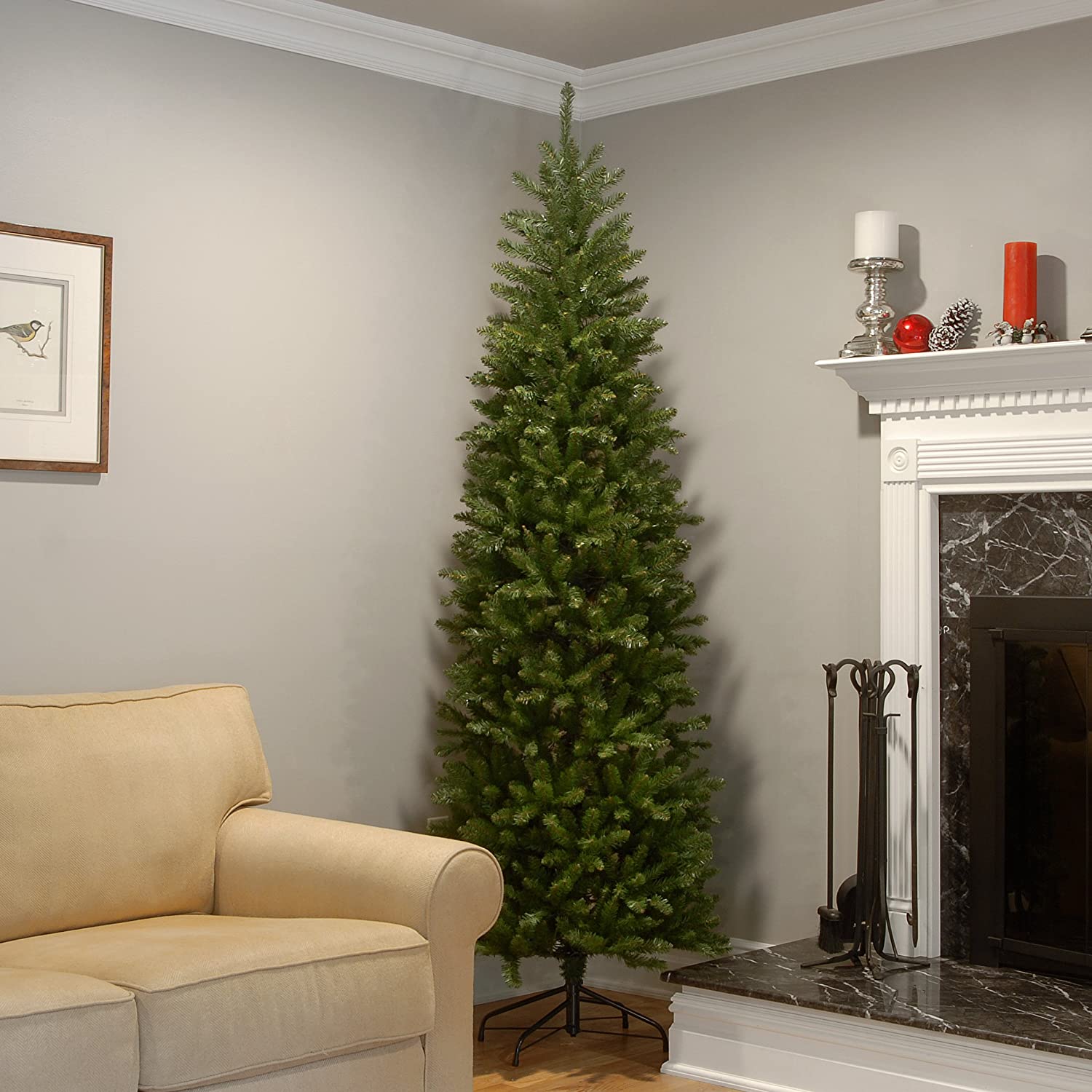 National Tree Company Kingswood 9' Slim Artificial Unlit Christmas Tree w/ Stand
