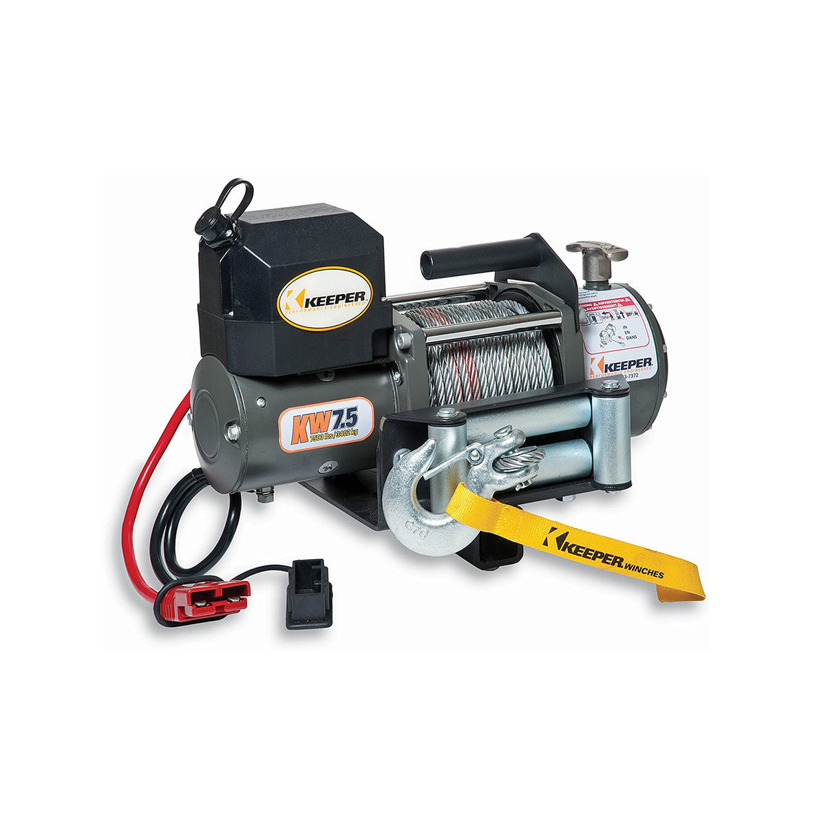 Keeper Electric Winch 4.5 Horsepower 7500lb Load with Hitch Mount (For Parts)