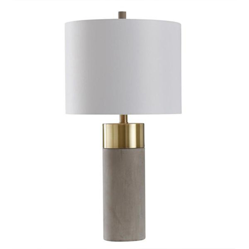 StyleCraft Signature 28 Inch 100 Watt Table Lamp, Soft Brass and Natural Cement