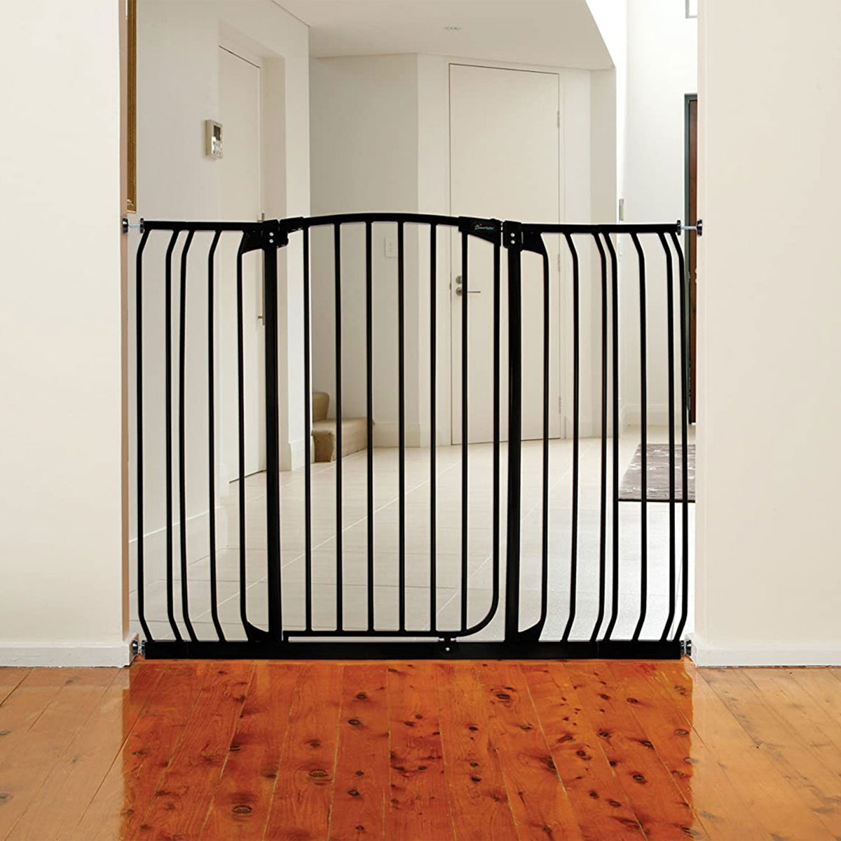 Dreambaby Chelsea 38 to 53 Inch Extra Tall & Wide Auto-Close Safety Gate, Black - VMInnovations