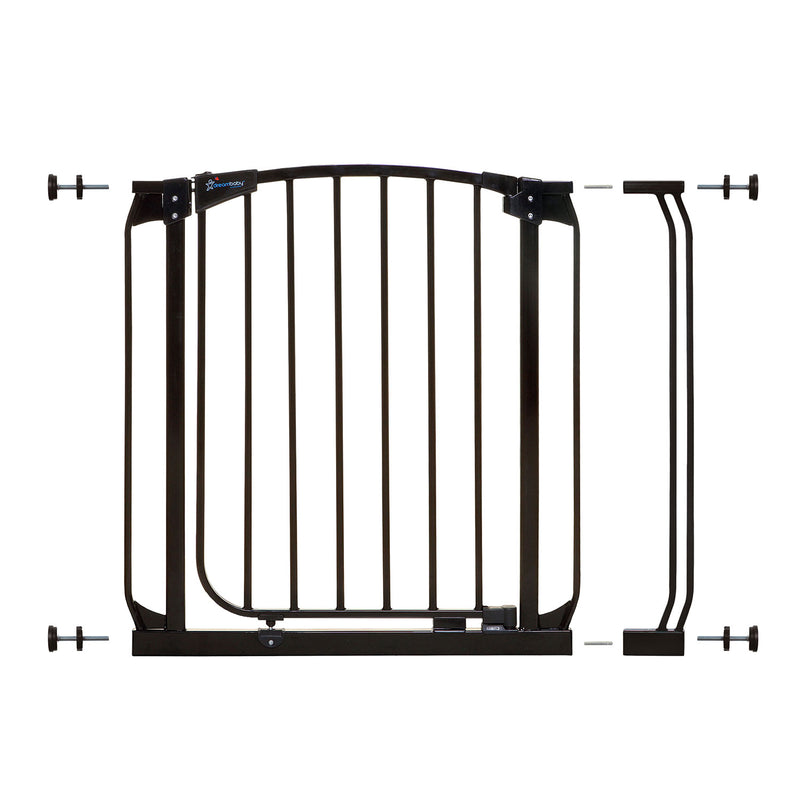 Dreambaby Chelsea 28-35.5 Inch Auto-Close Baby Pet Safety Gate, Black (Open Box)