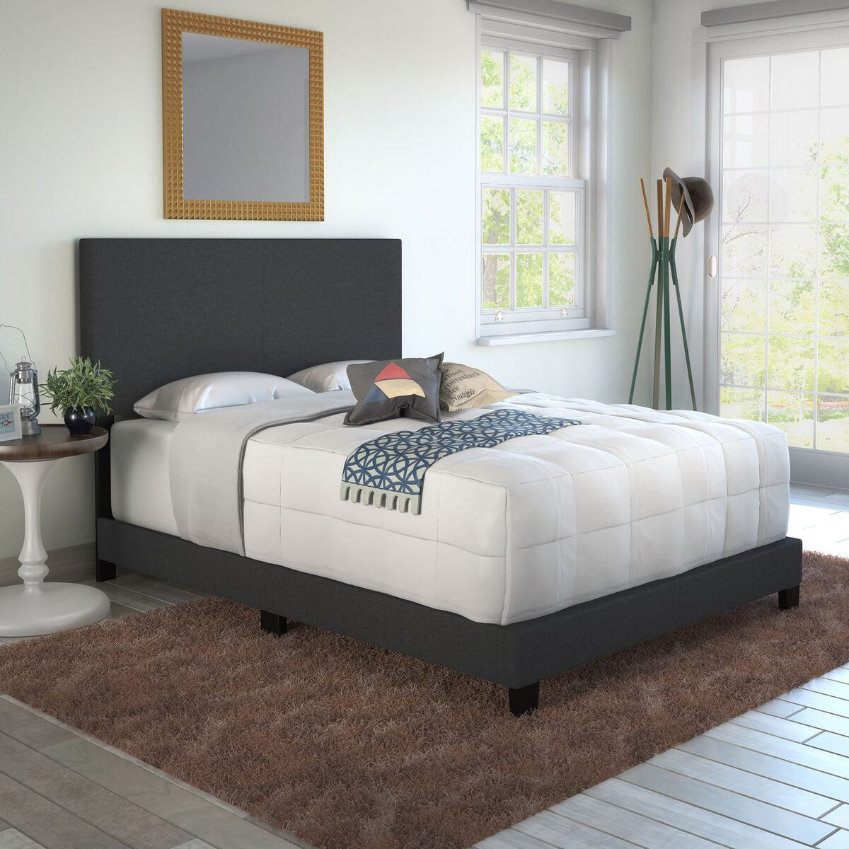 Boyd Sleep Montana Bed Frame Mattress Foundation Headboard Wood Slats(For Parts)