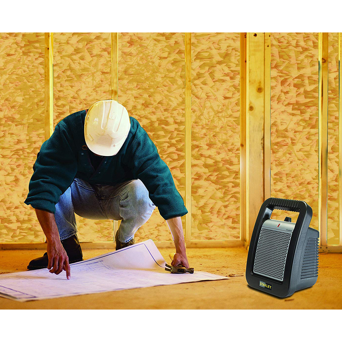 Lasko 675945 Stanley Portable Electric 1500W Ceramic Utility Room Space Heater