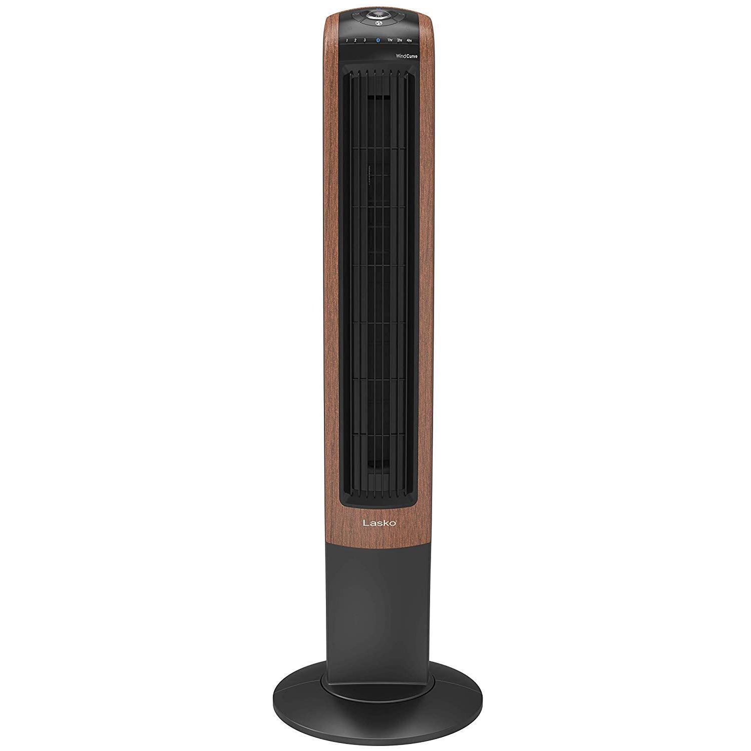 Lasko 42" Wind Curve Woodgrain Electric Slim Standing Tower Fan with Bluetooth - VMInnovations