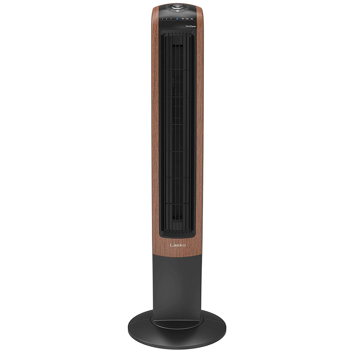 Lasko 42" Wind Curve Woodgrain Electric Slim Standing Tower Fan with Bluetooth