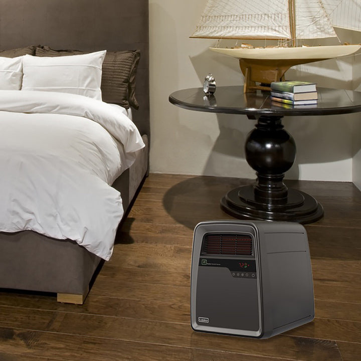 Lasko QB16103 Portable Electric 1500W Infrared Quartz Space Heater with Remote - VMInnovations