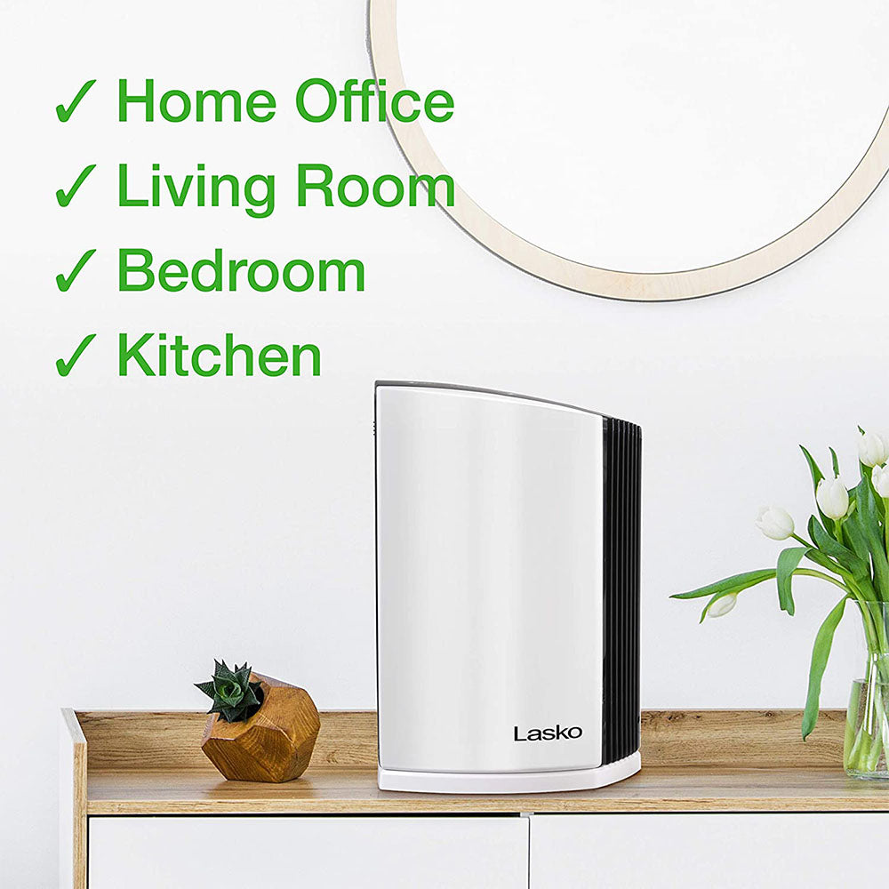 Lasko Portable Home Office 3 Speed Desktop Air Purifier Machine w/ HEPA Filter