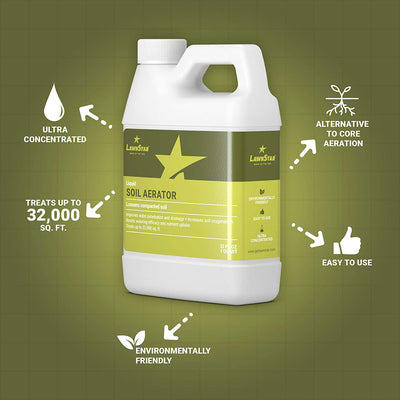 LawnStar Liquid Soil Aerator Conditioner for Drainage & Oxygenation, 32Oz (3 Pk)