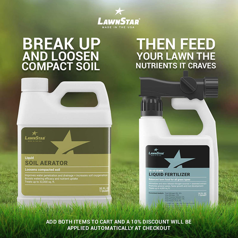 LawnStar Liquid Soil Conditioner for Drainage & Oxygenation, 32 Ounce (2 Pack)