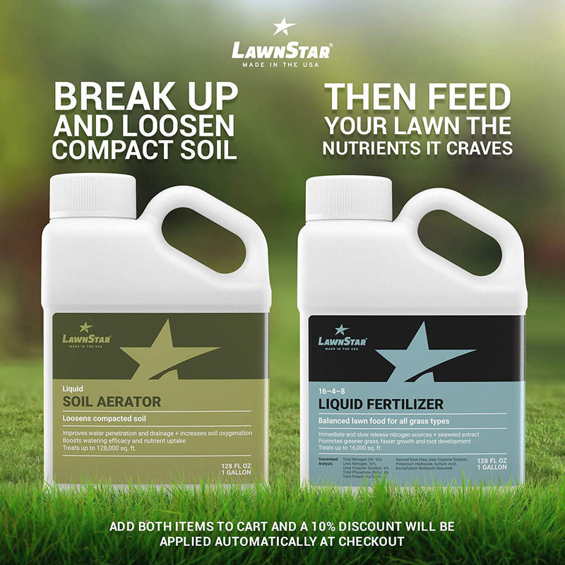 LawnStar Liquid Soil Conditioner for Drainage & Oxygenation, 1 Gallon (2 Pack)