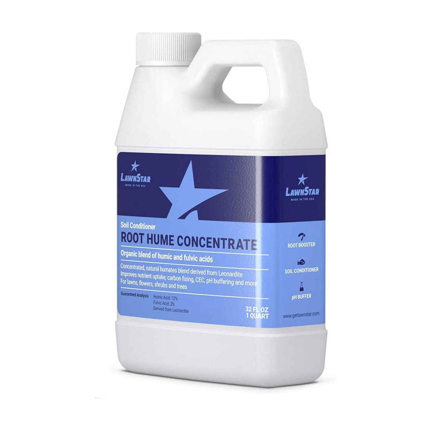 LawnStar Organic Fulvic Acid Root Hume Blend Lawn Soil Conditioner, 32 Ounce