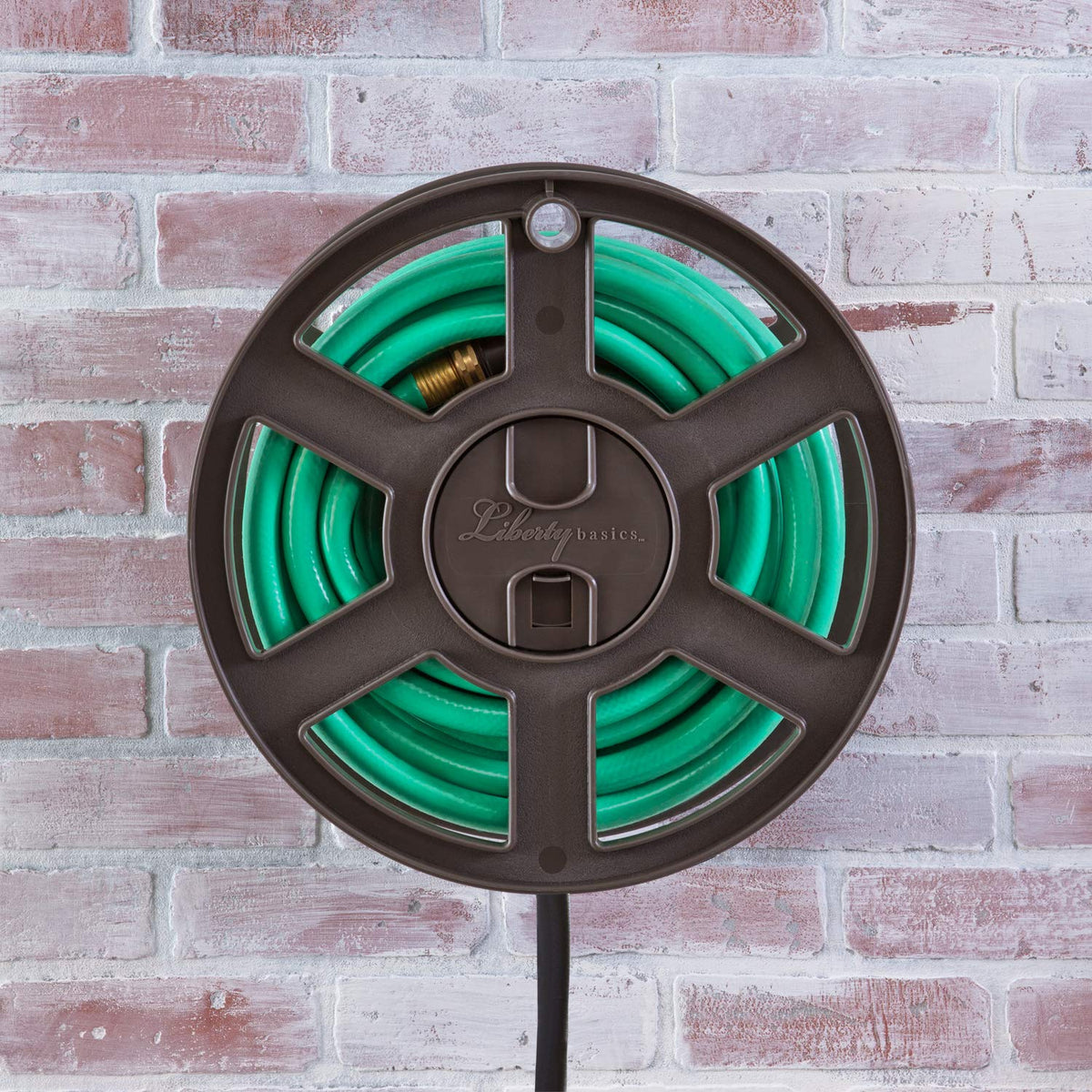 Liberty Garden 100 Foot Liberty Basics Side Winding Mount Hose Reel (Open Box)