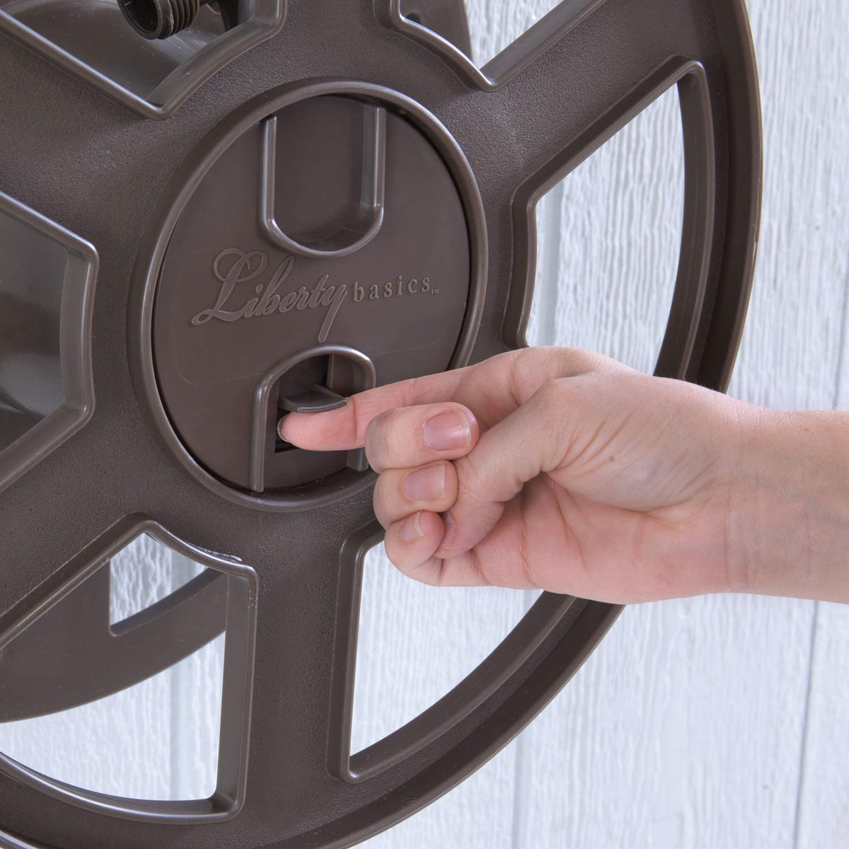 Liberty Garden 100 Foot Liberty Basics Side Winding Mount Hose Reel (Open Box)