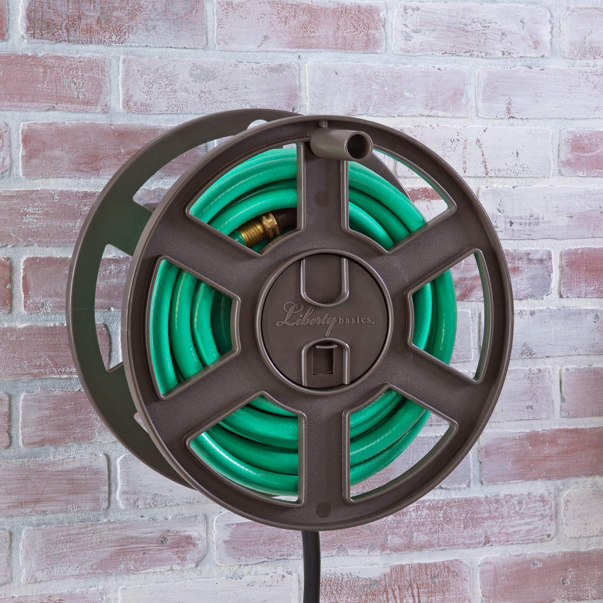Liberty Garden 100 Foot Liberty Basics Side Winding Mount Hose Reel (Open Box)
