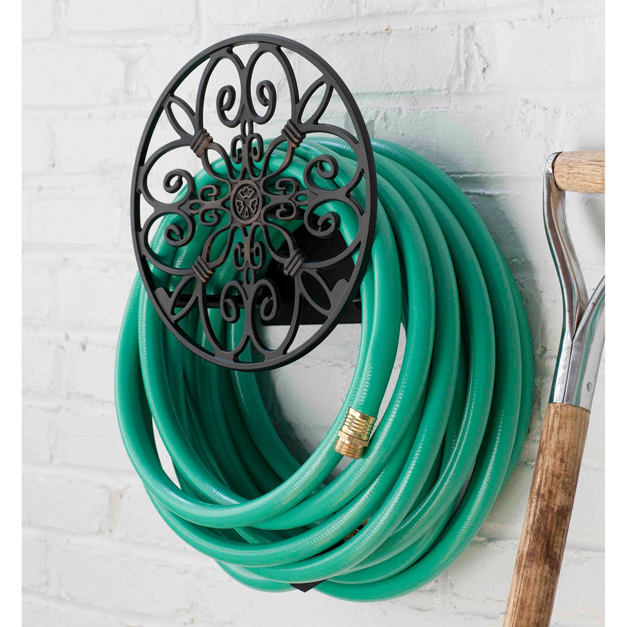 Liberty Garden Products Decorative 125 Foot Hose Wall Mount Butler (2 Pack) - VMInnovations