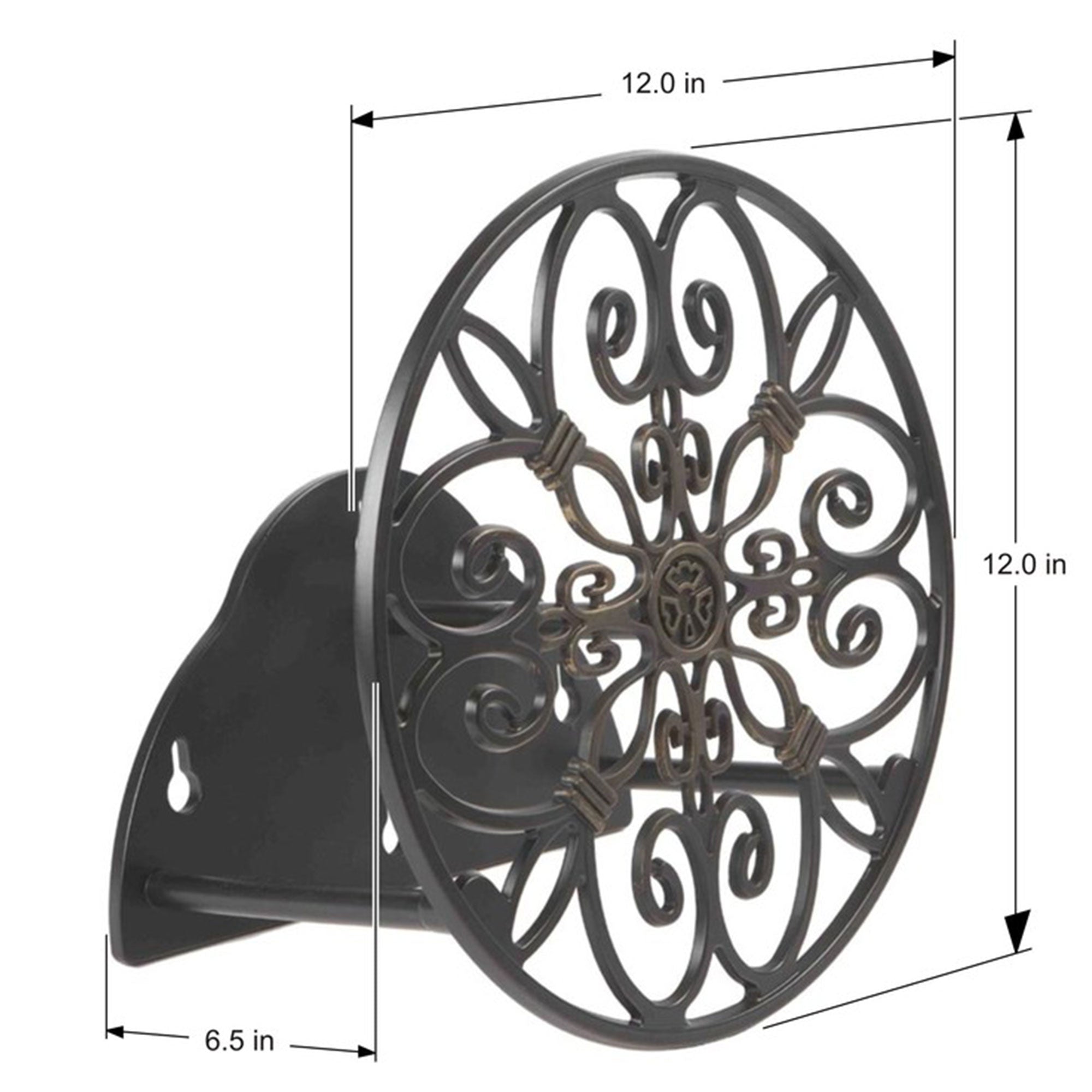 Liberty Garden Products Decorative 125 Foot Hose Wall Mount Butler (2 Pack) - VMInnovations