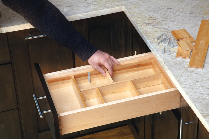 Rev-A-Shelf Customizable Drop-in Kitchen Cutlery Drawer Organizer, LD-4CT15-1