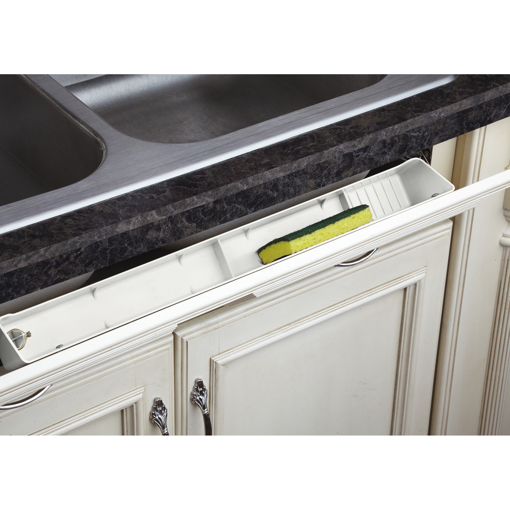 Rev-A-Shelf 22'' Kitchen Tip-Out Tray Polymer, Plastic, White, LD-6591-22-11-1