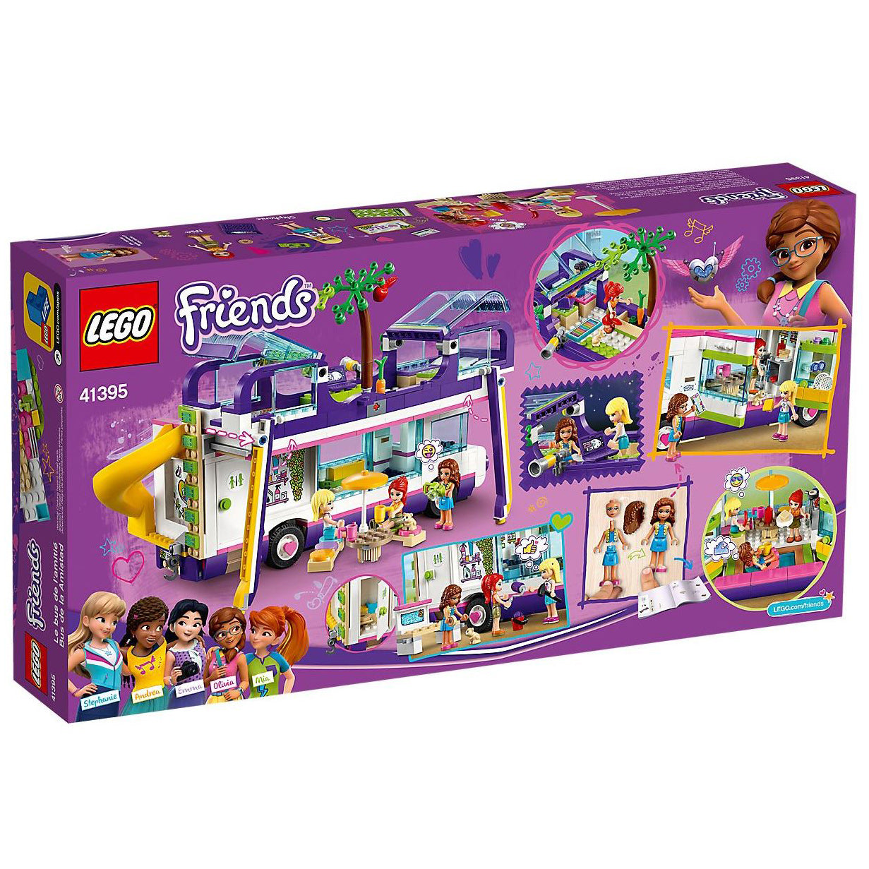 LEGO Friends 41395 Friendship Bus 778 Piece Block Building Set with 3 Characters