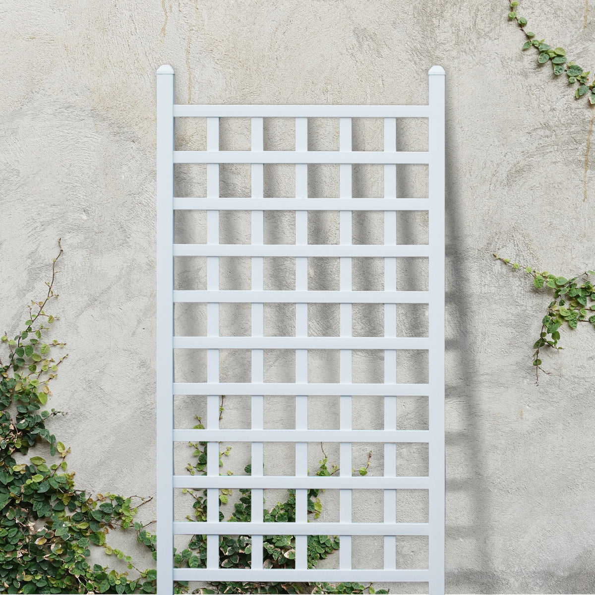 Dura-Trel Country Garden 35 x 66 Inch Vinyl Outdoor Garden Patio Trellis, White (For Parts)