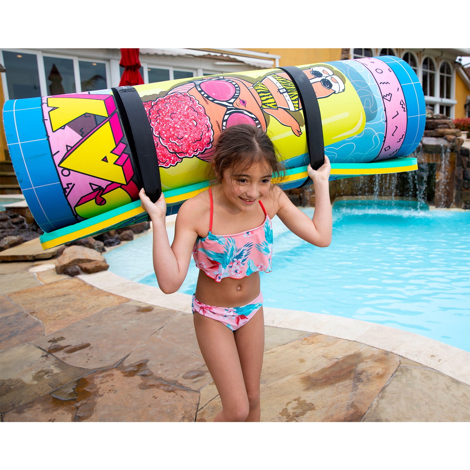 Novation iQ Mini Floating Oasis 6 x 4 Water Mat, Vacay All Day - VMInnovations