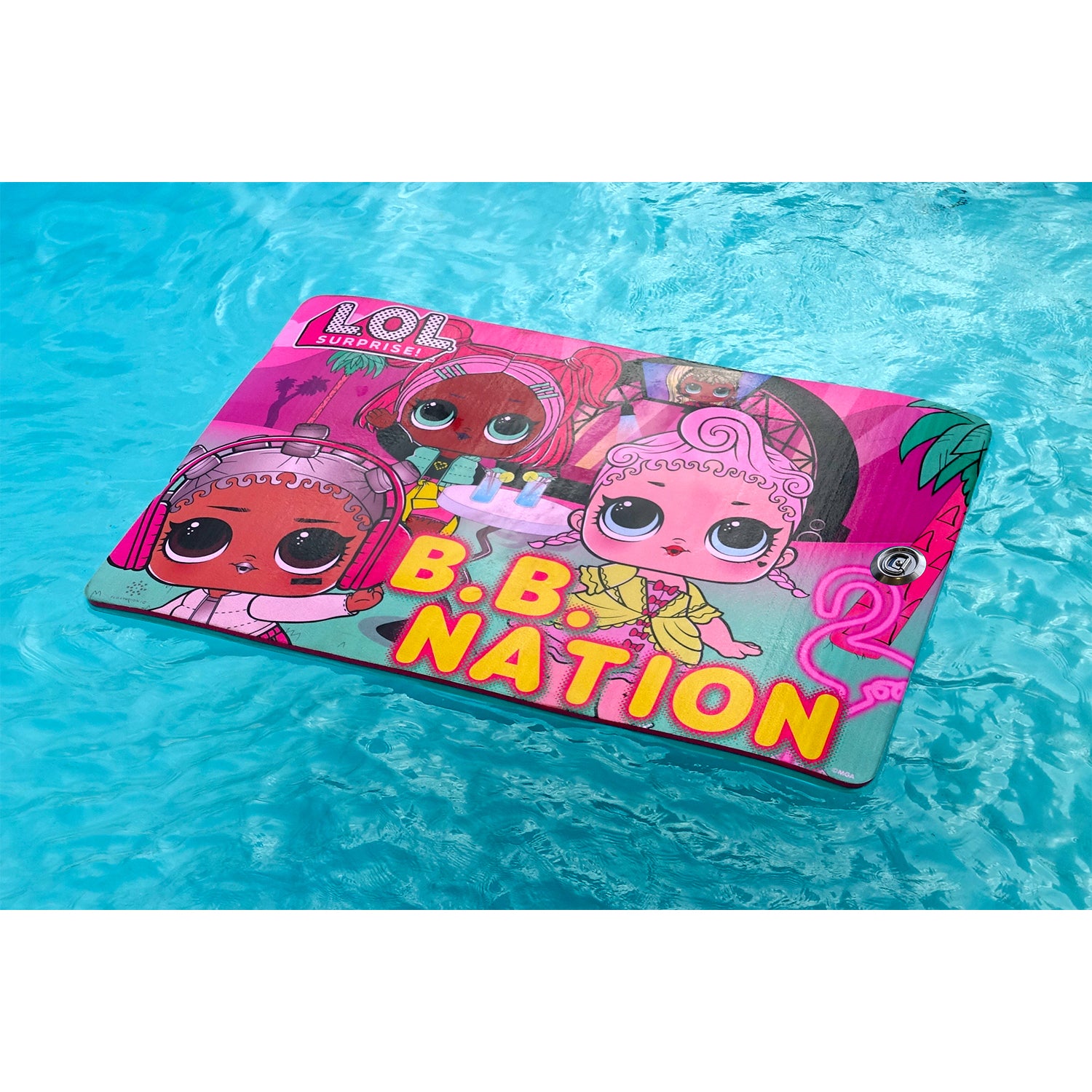 Mini Floating Oasis 6 by 4 Foot Large Lake Water Mat Foam Pad, BB Nation Design - VMInnovations