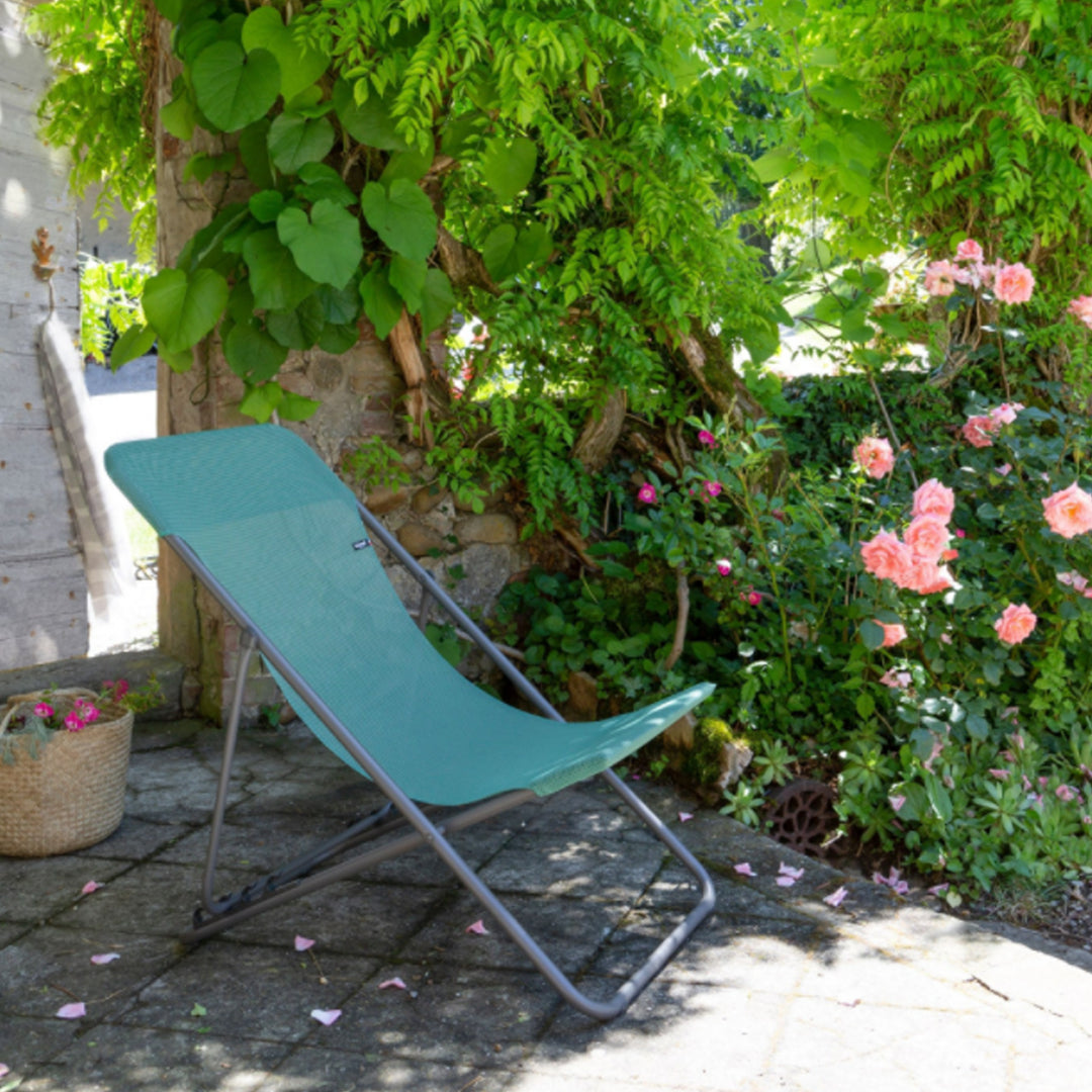 Lafuma Maxi Transat Folding Camping Steel Mesh Sling Chair, Chlorophyll (2 Pack) - VMInnovations