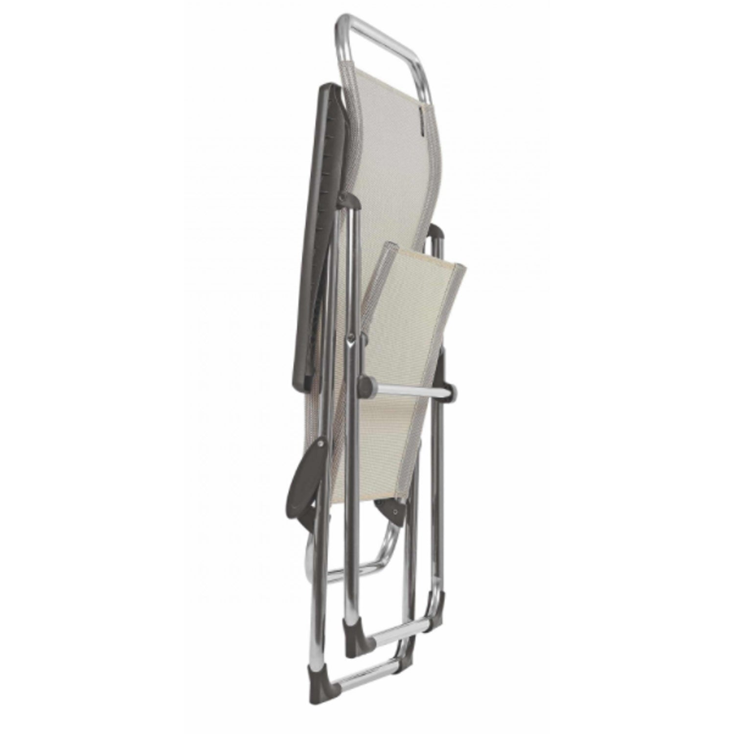Lafuma Alu Cham Camping Patio Mesh Sling Chair, Seigle Gray (Set of 4)(Open Box)