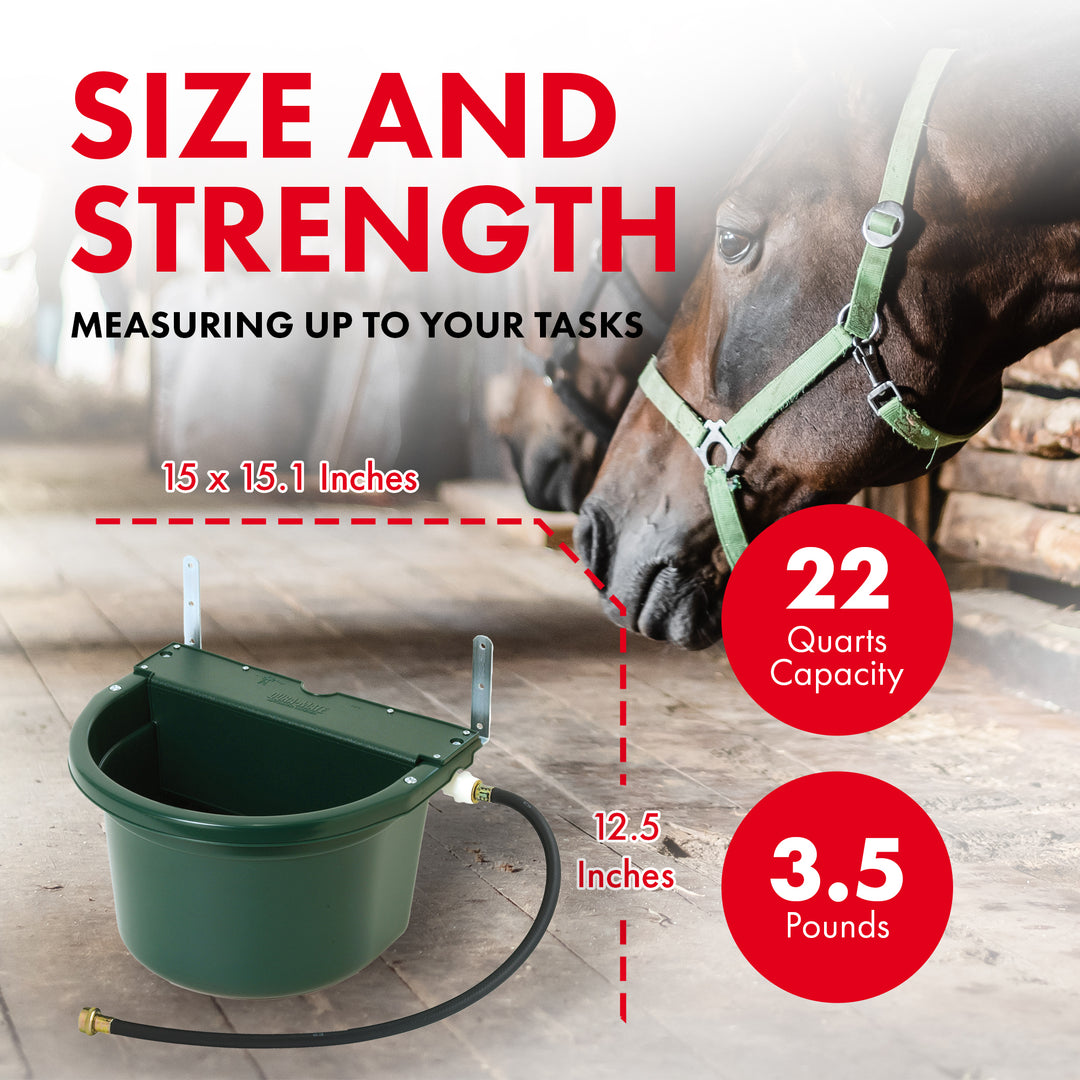 Little Giant 4 Gallon DuraMate Automatic Waterer with Metal Brackets, Green - VMInnovations