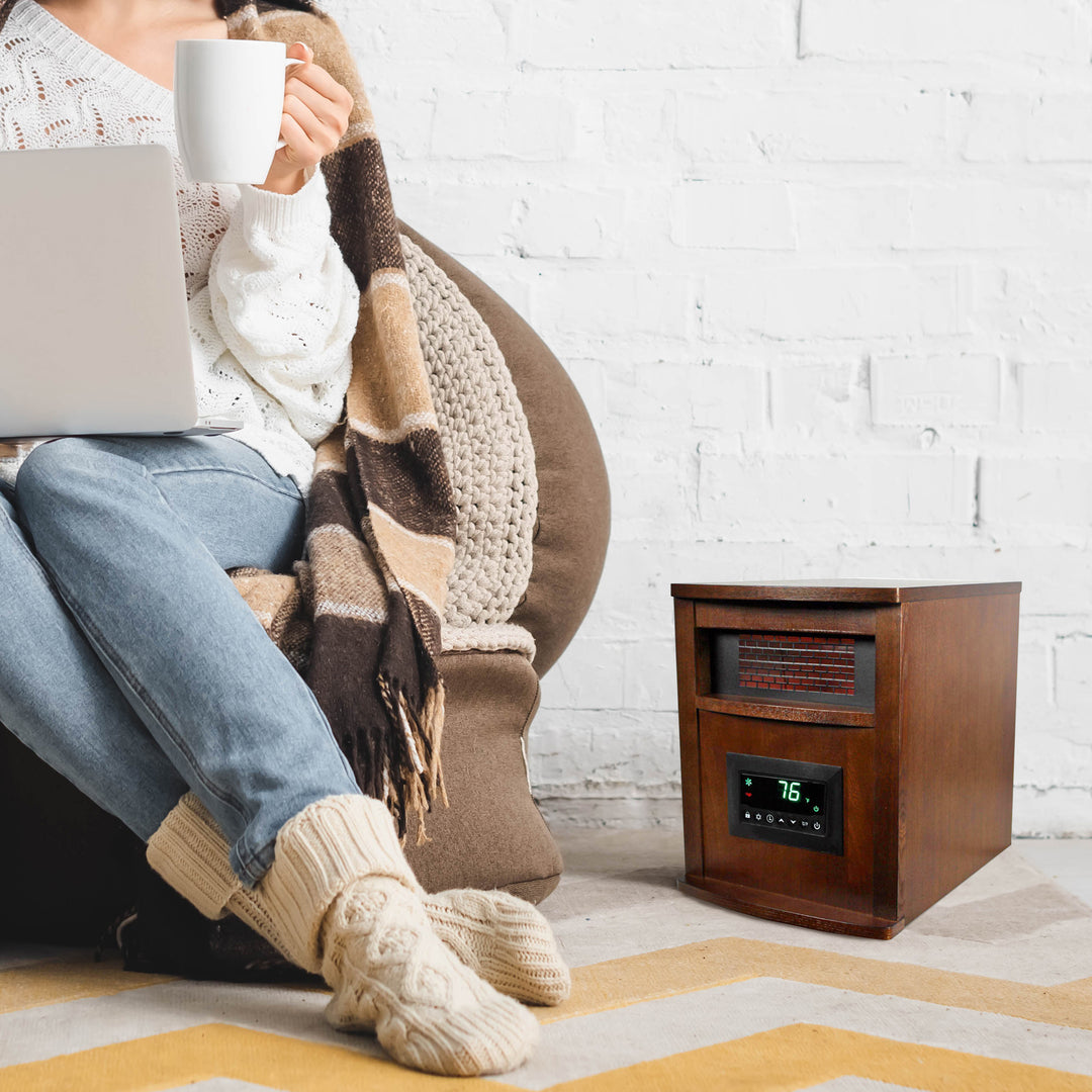 LifeSmart LifePro 6 Element 1500W Electric Infrared Quartz Indoor Space Heater - VMInnovations