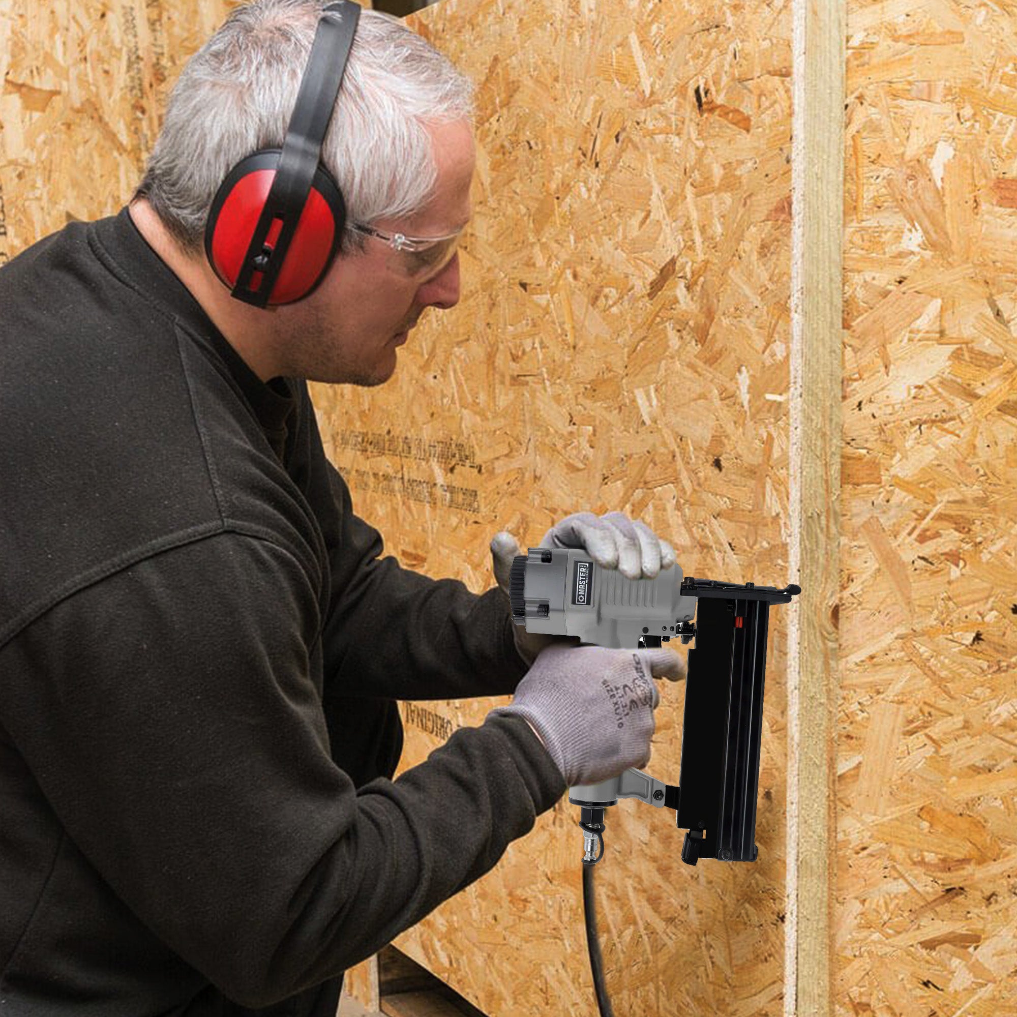 Master Mechanic 3 In 1 Nailer/Stapler with 18-GA Nails, 16-GA Brads & Staples - VMInnovations