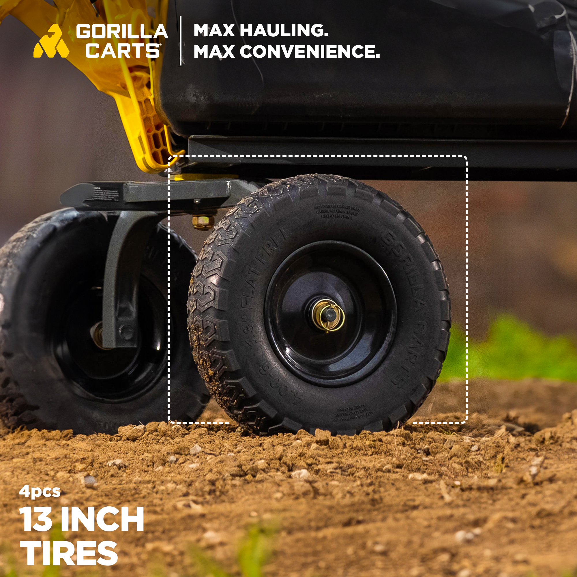 Gorilla Carts 13" No Flat Tire for Utility Carts GCG-7 & GCG-1200 (Used) - VMInnovations
