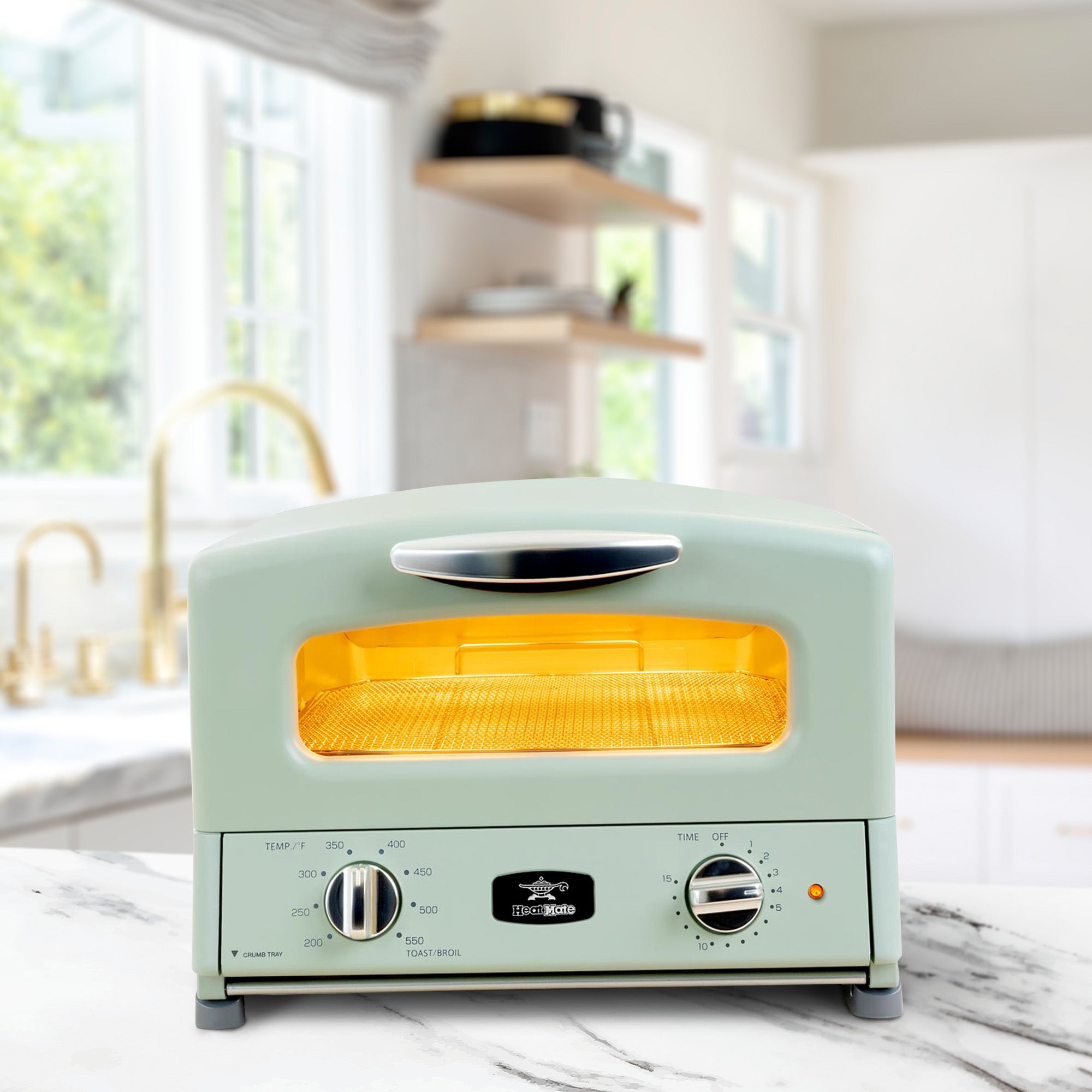 HeatMate Countertop Toaster Oven w/Graphite Technology & Accessories (Open Box)