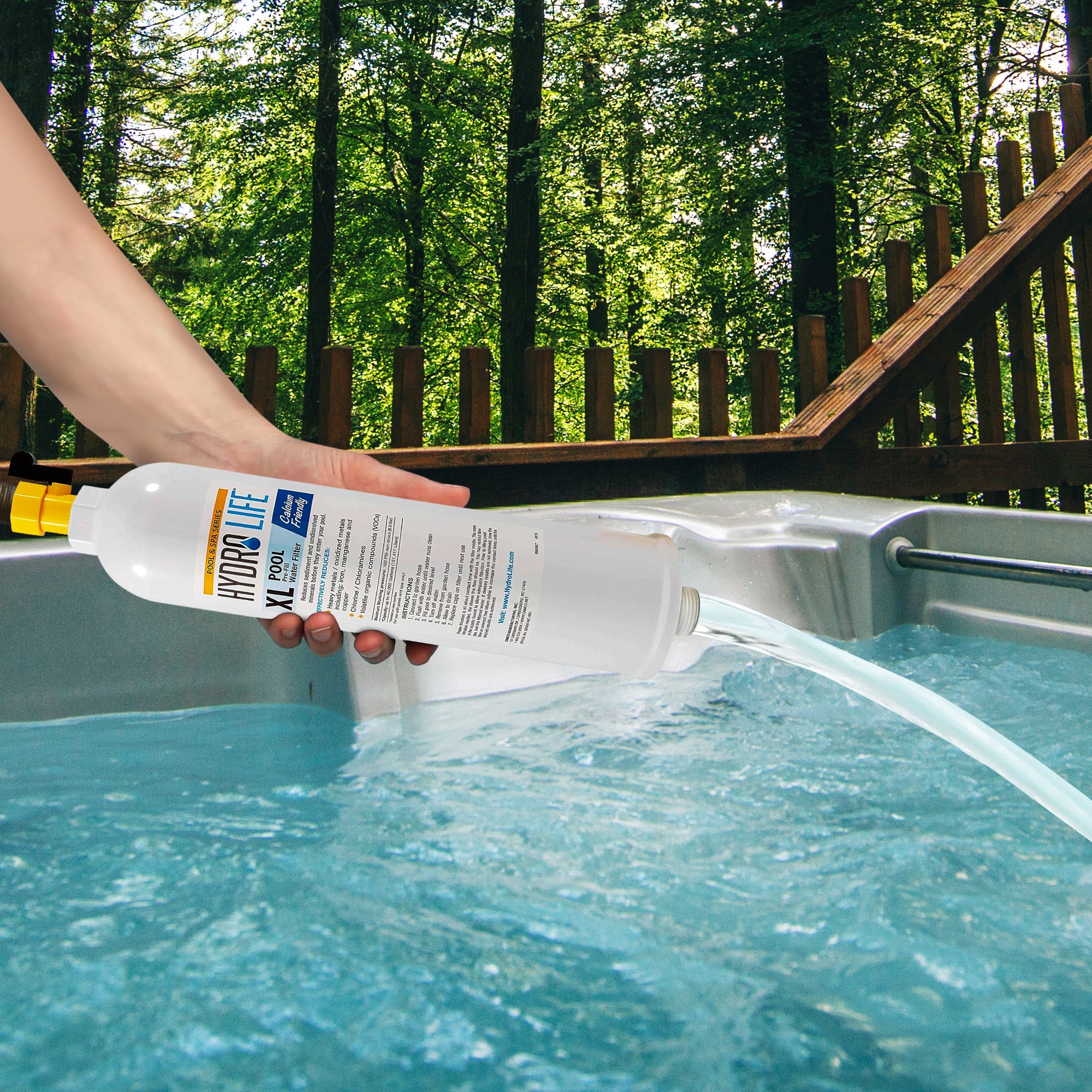 Camco Hydro Life Pool and Spa Filter with Shutoff Valve and Pre Filters Stain - VMInnovations