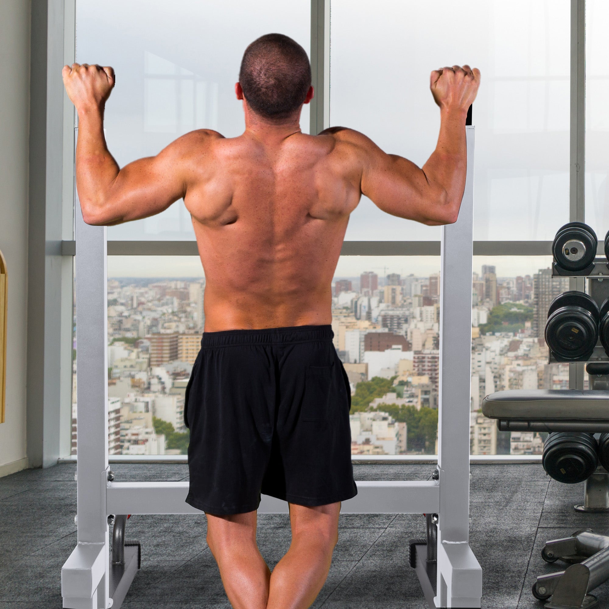 BalanceFrom Multi Function Gym Exercise Dip Stand, 500lb Capacity(For Parts) - VMInnovations