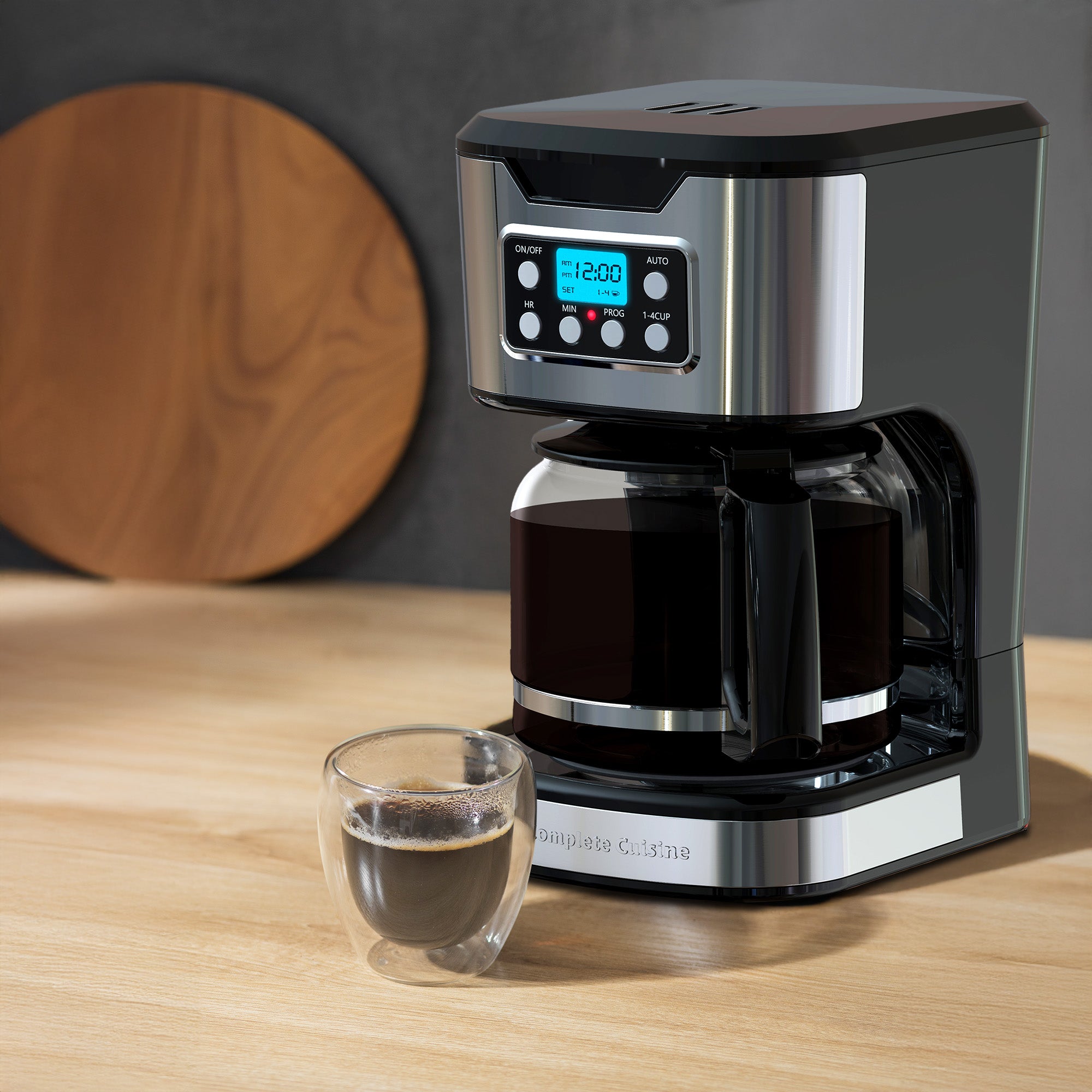 Complete Cuisine 12-Cup Programmable Drip Coffee Maker, Black (Open Box) - VMInnovations