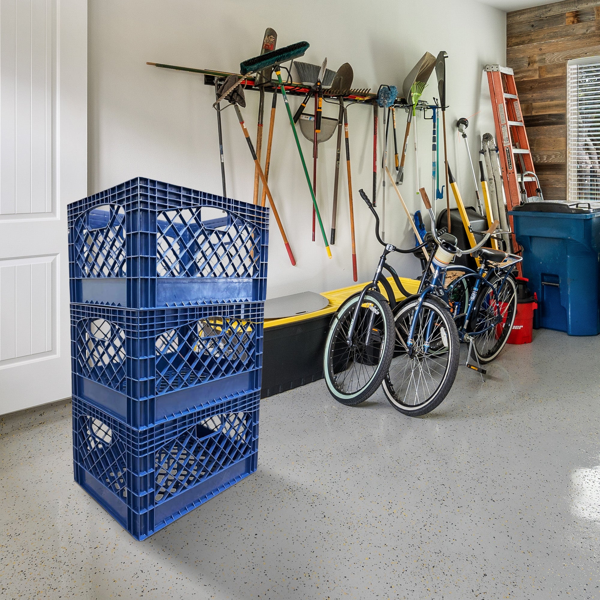 Juggernaut Storage 3pk Crate for Office Storage & Organization,Blue (Open Box) - VMInnovations
