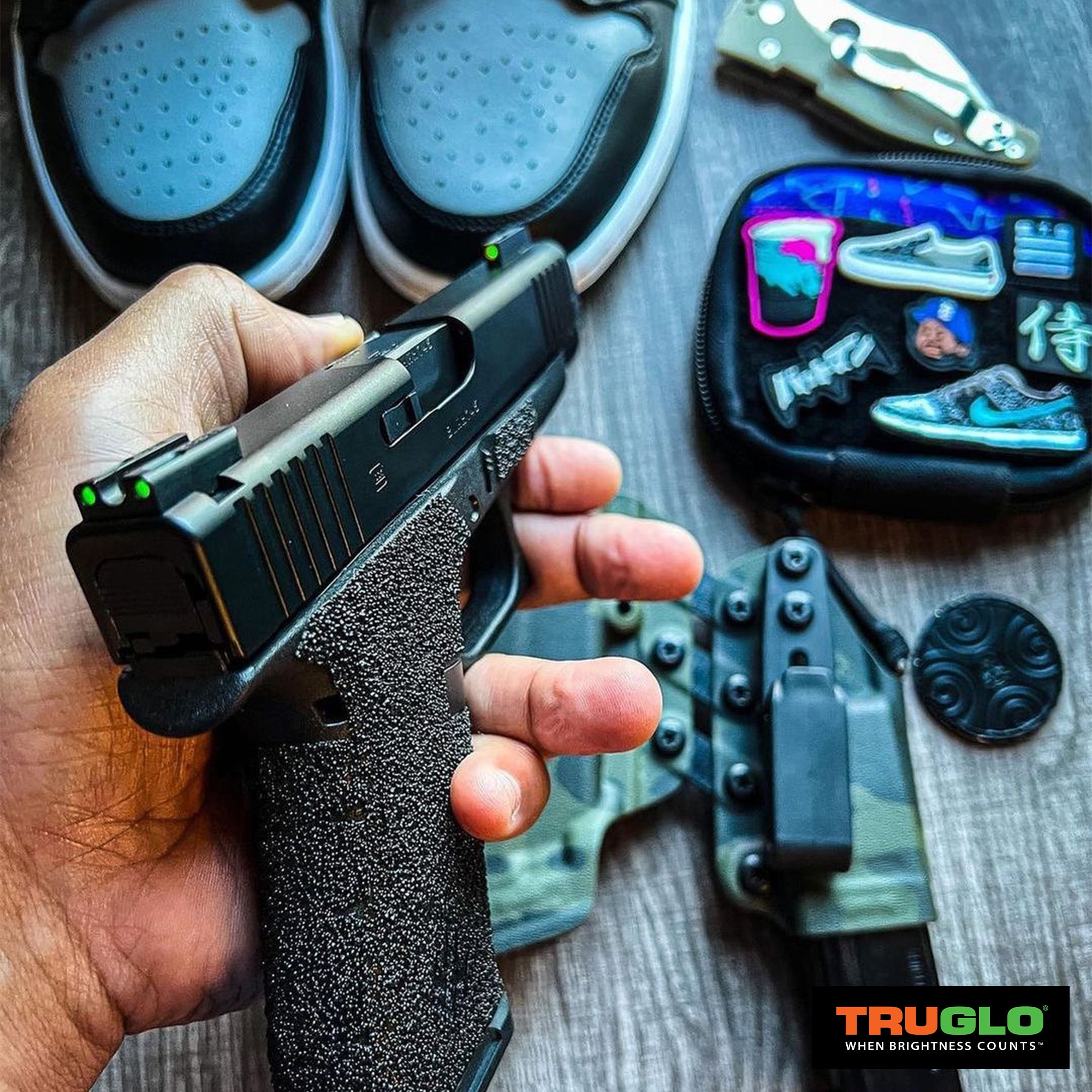 TruGlo Tritium Glow in the Dark High Set Handgun Pistol Sight, Ruger (Open Box) - VMInnovations