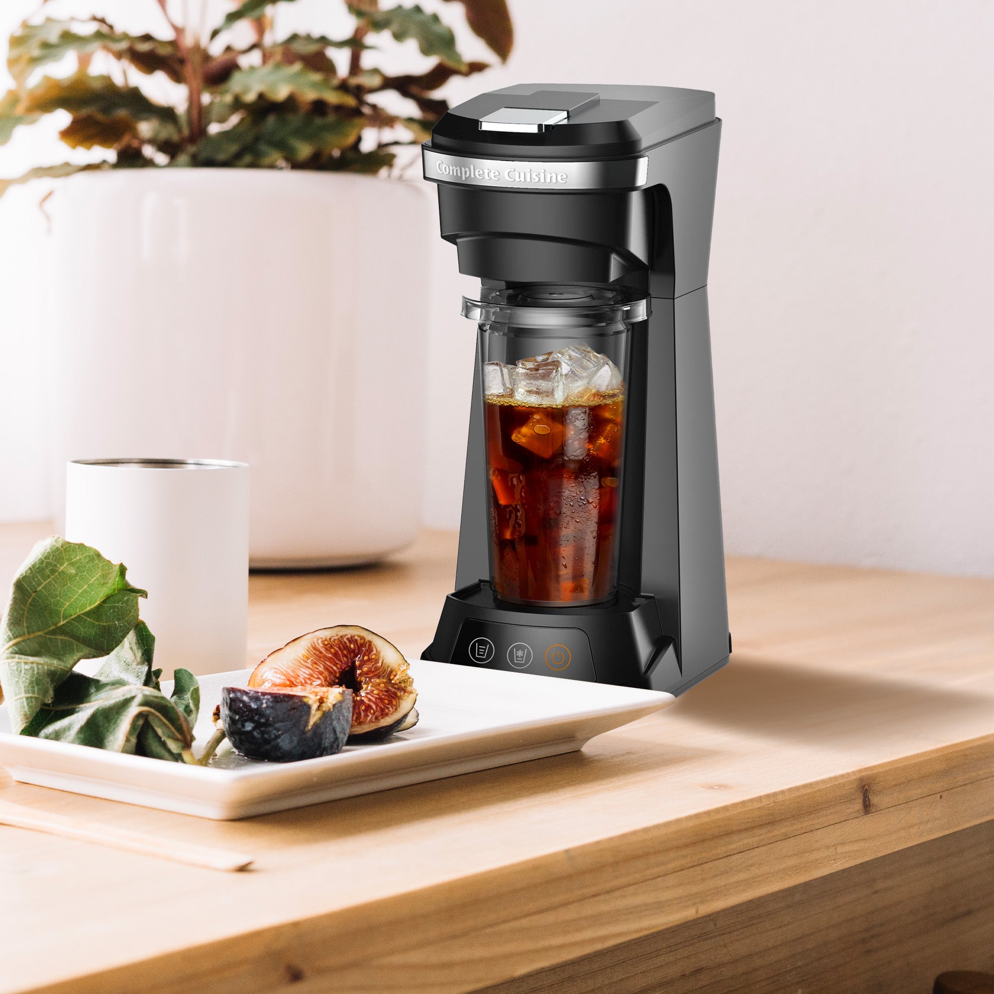 Complete Cuisine 4-in-1 Single Serve Coffee Maker, Hot and Iced Brewer, Black - VMInnovations