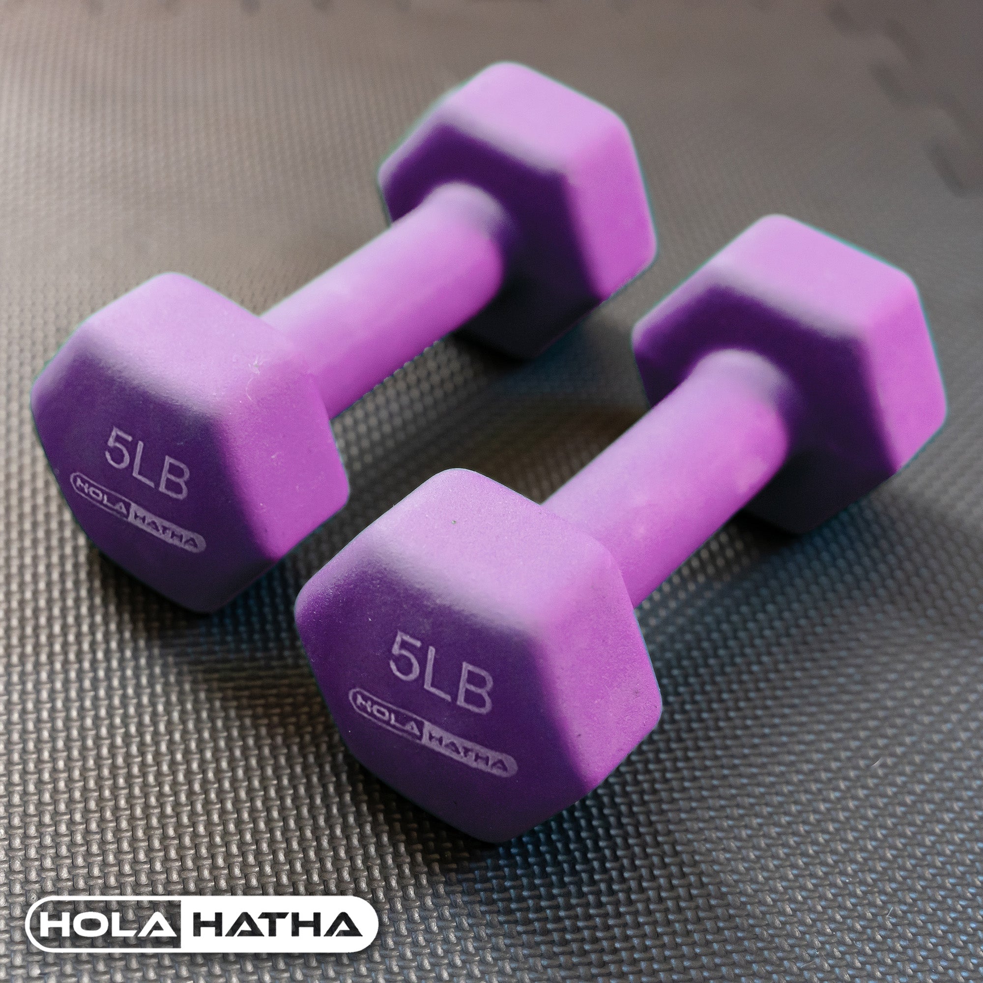 HolaHatha 146 Pound Neoprene Dumbbell Full Body Weight Set with Storage Rack - VMInnovations