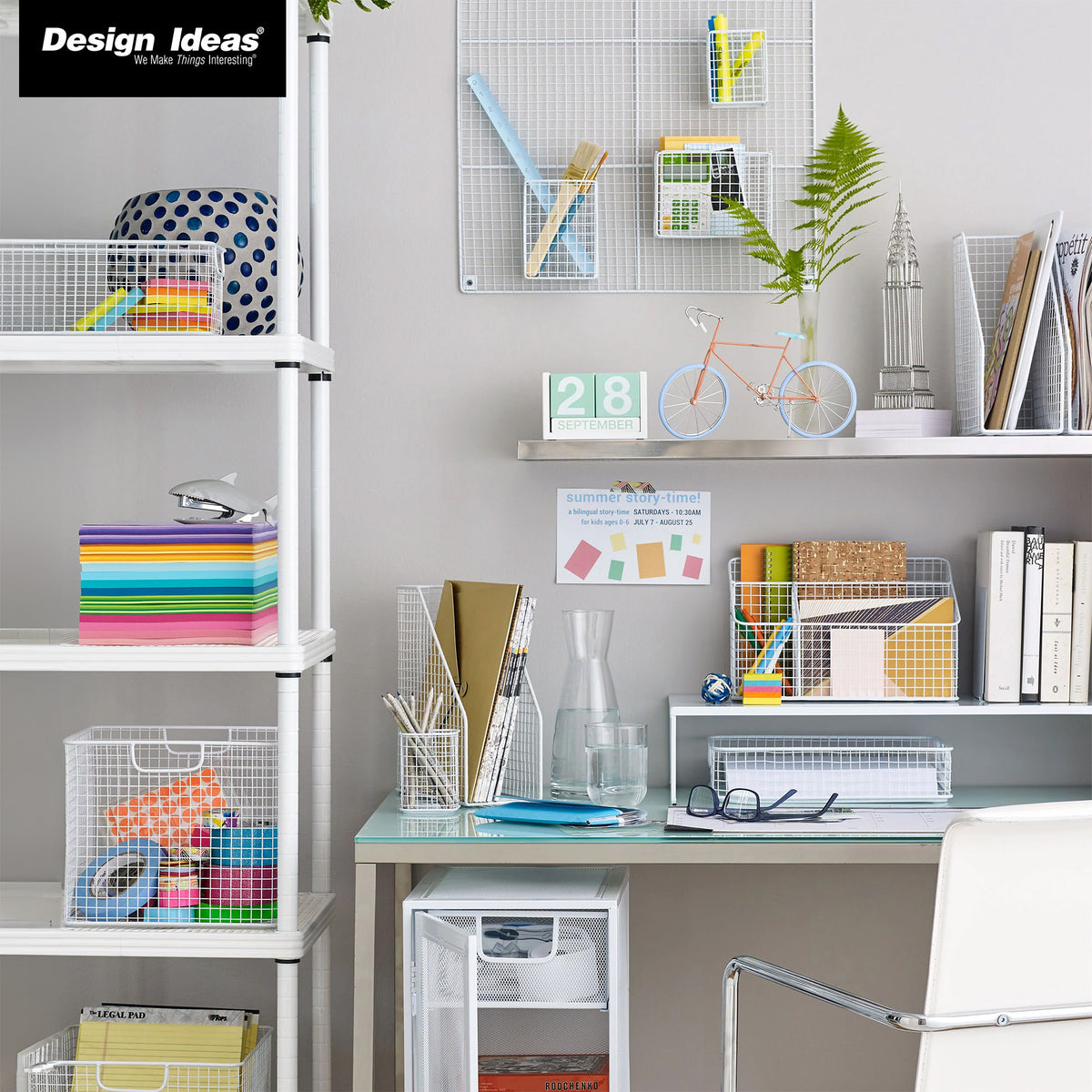 Design Ideas 6 Tier Tower Metal Storage Shelving Unit Rack, Silver (Open Box)