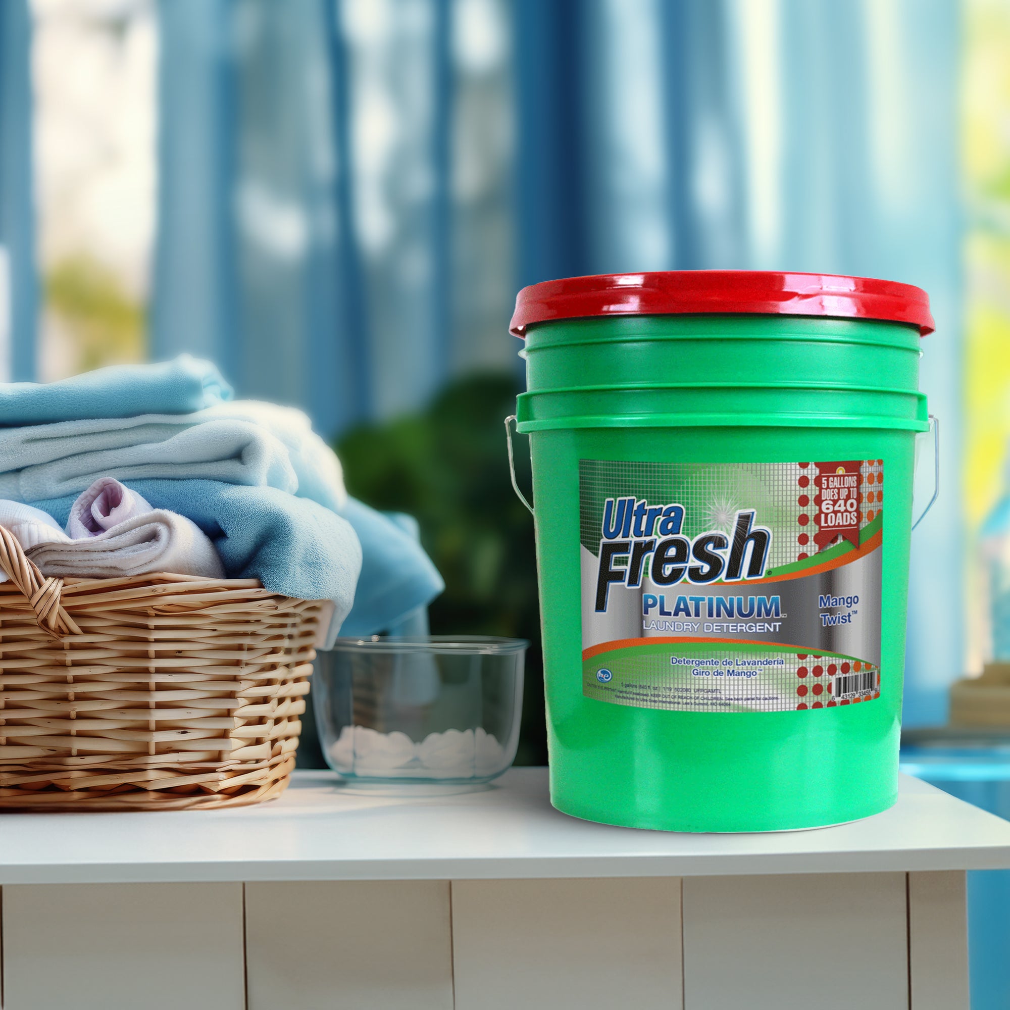Ultra Fresh 3X Platinum Laundry Detergent, Up to 640 Loads, Mango Twist, 5 Gal - VMInnovations