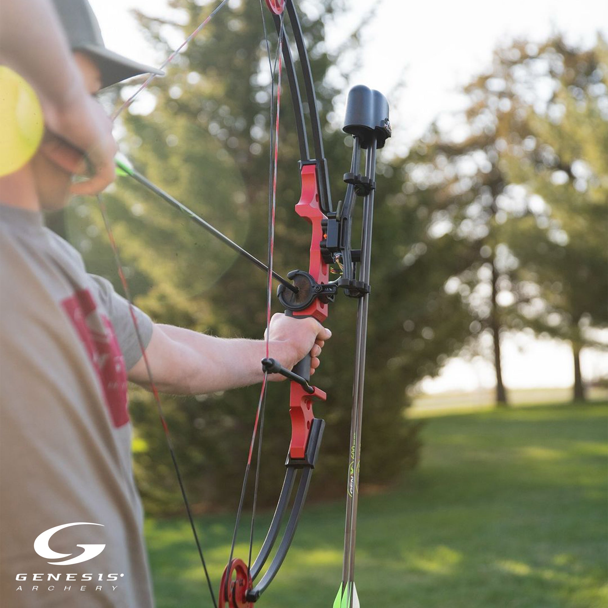 Genesis Archery Original Target Practice Bow Kit, Right Handed, Black (Open Box) - VMInnovations