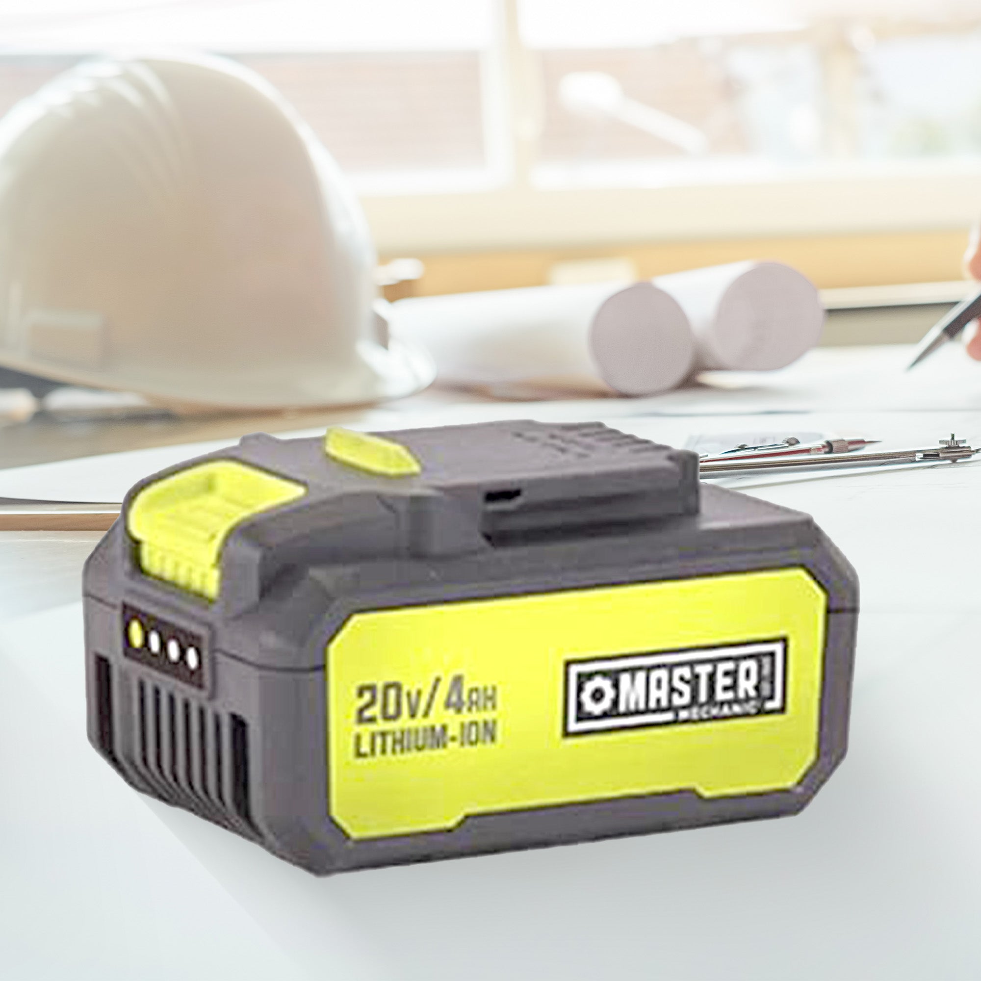 Master Mechanic 20 Volt Lithium Ion Rechargeable Tool Charging Battery, Green - VMInnovations
