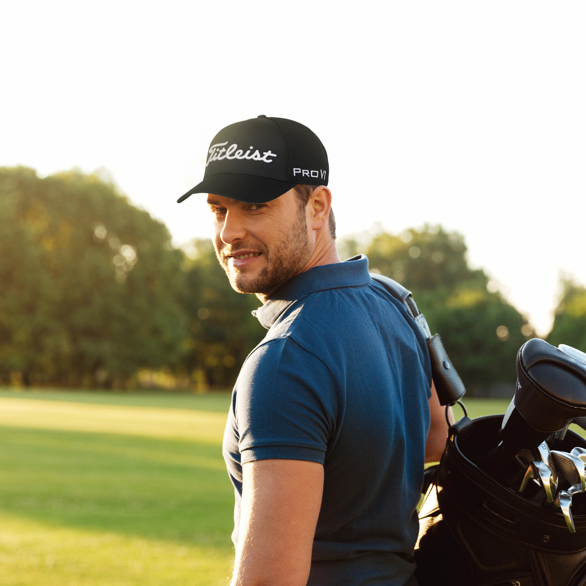 Titleist Tour Sports Staff Collection XL/XXL Mesh Standard Curve Bill Golf Cap